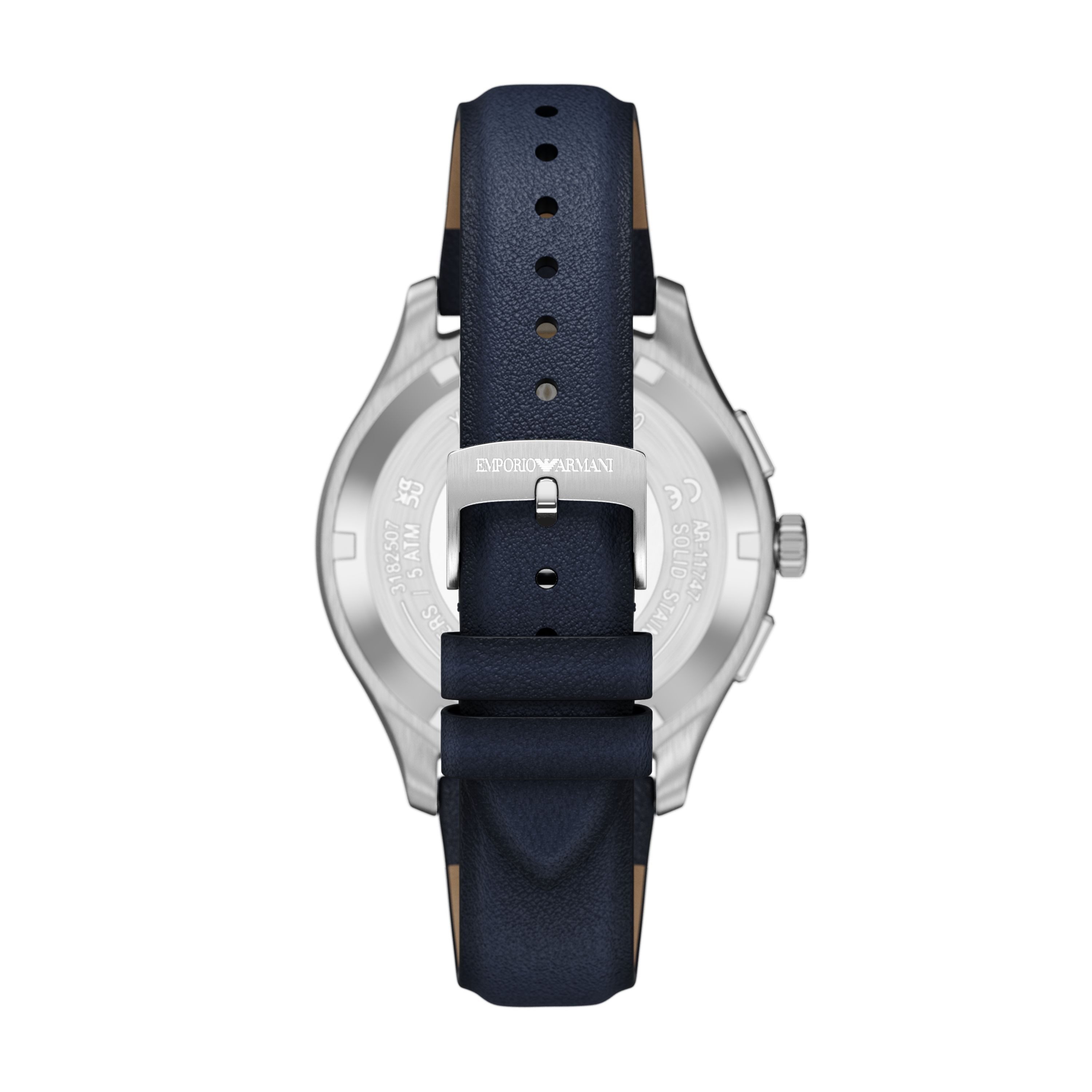 Emporio Armani Chronograph AR11747, Quarzuhr, Armbanduhr, Herrenuhr, Lederarmband, analog, Tag