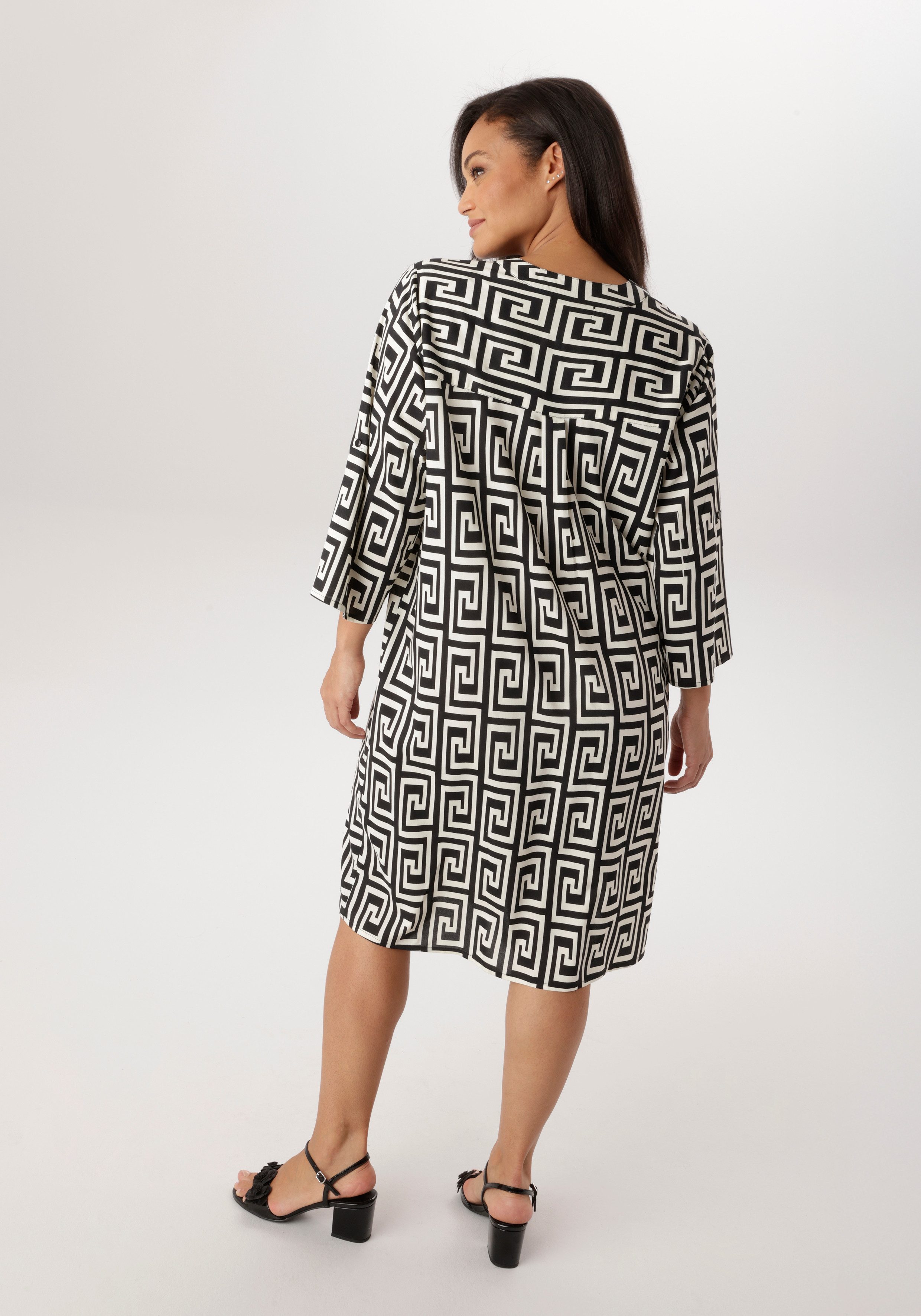 Aniston PLUS Blusenkleid in graphischen Print - NEUE KOLLEKTION
