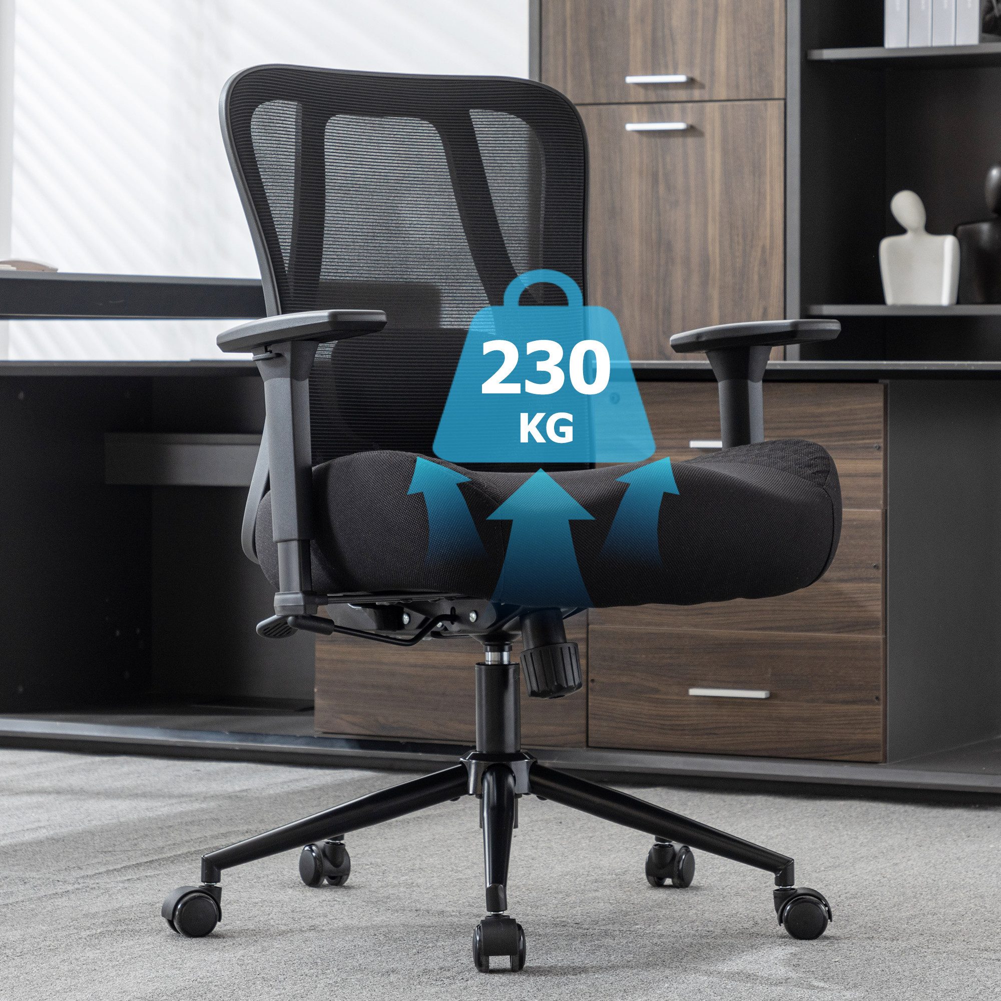 UEV Bürostuhl 200kg belastbarkeit ergonomisch, Schreibstuhl günstig online kaufen