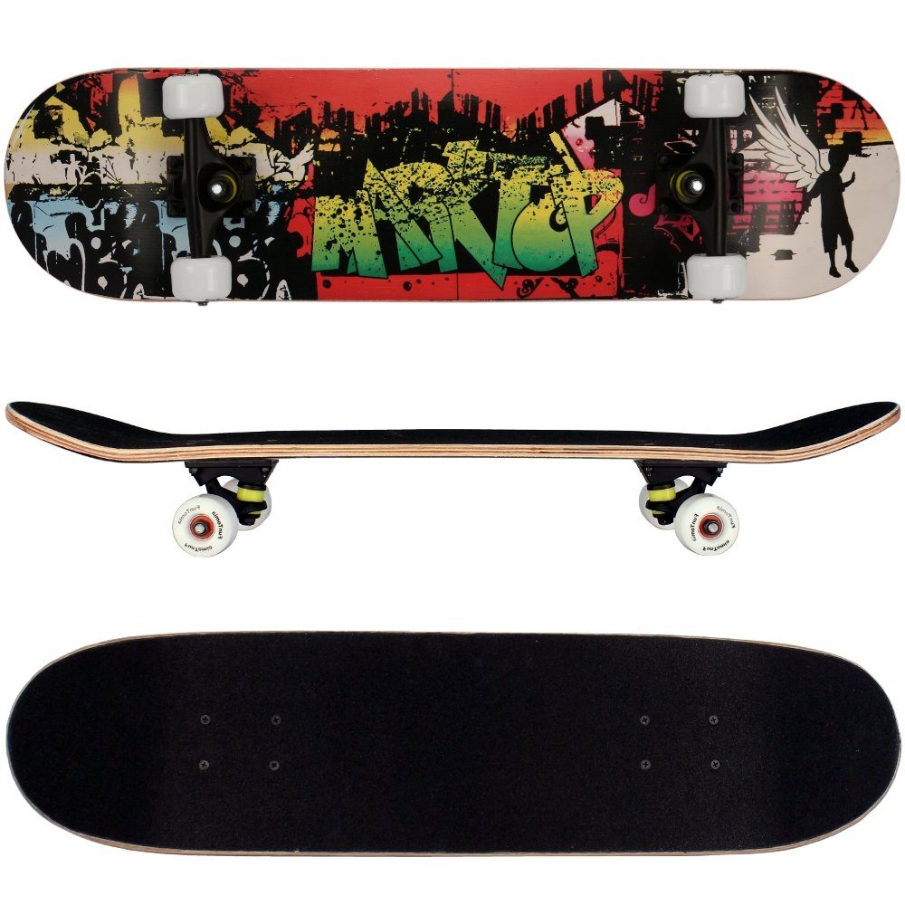 FunTomia Skateboard Skateboard mit Mach1 ABEC-9 Kugellager 7-lagigem Ahornholz 100A Rollen