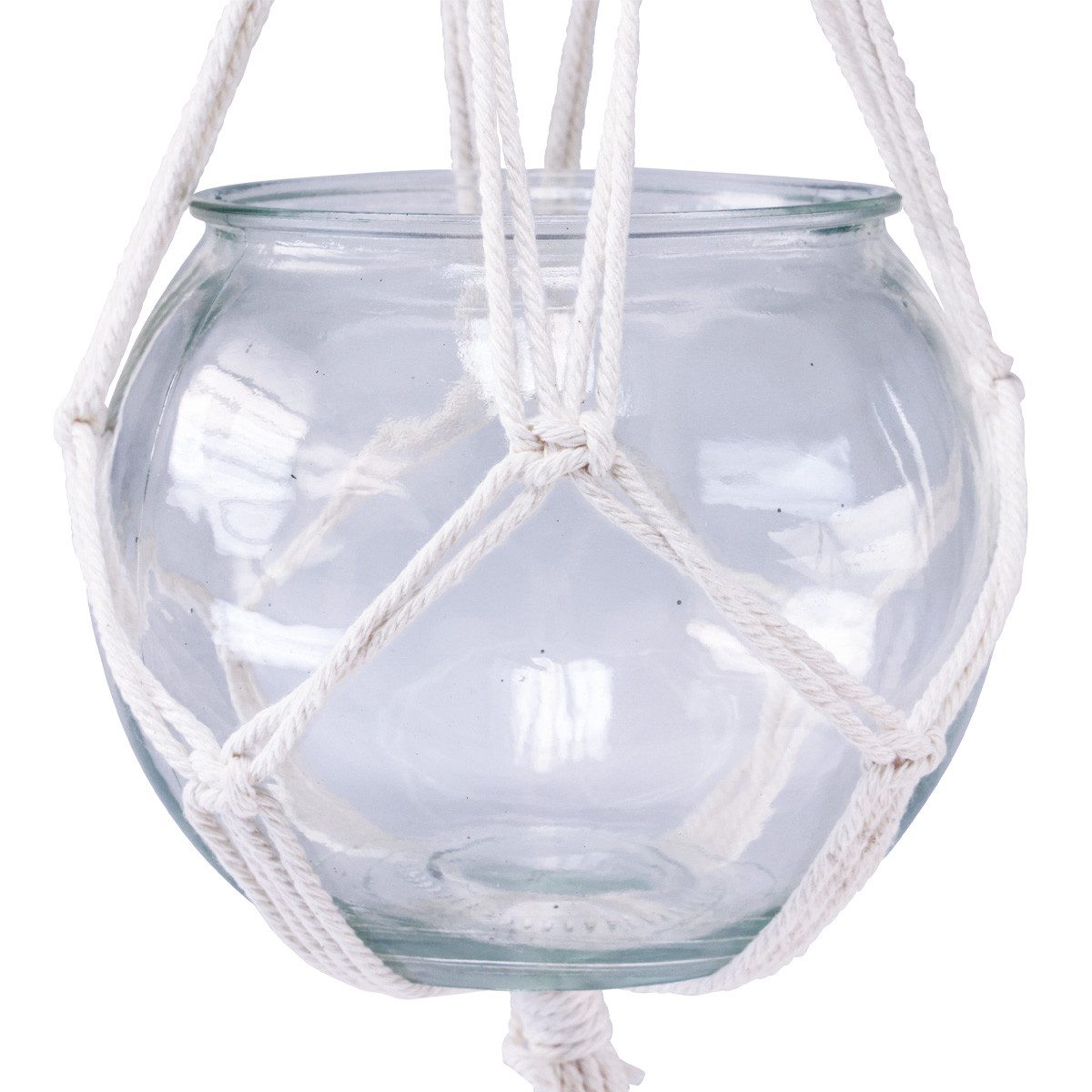 Viana Blumenampel Makramee Blumenampel Glas Deko günstig online kaufen