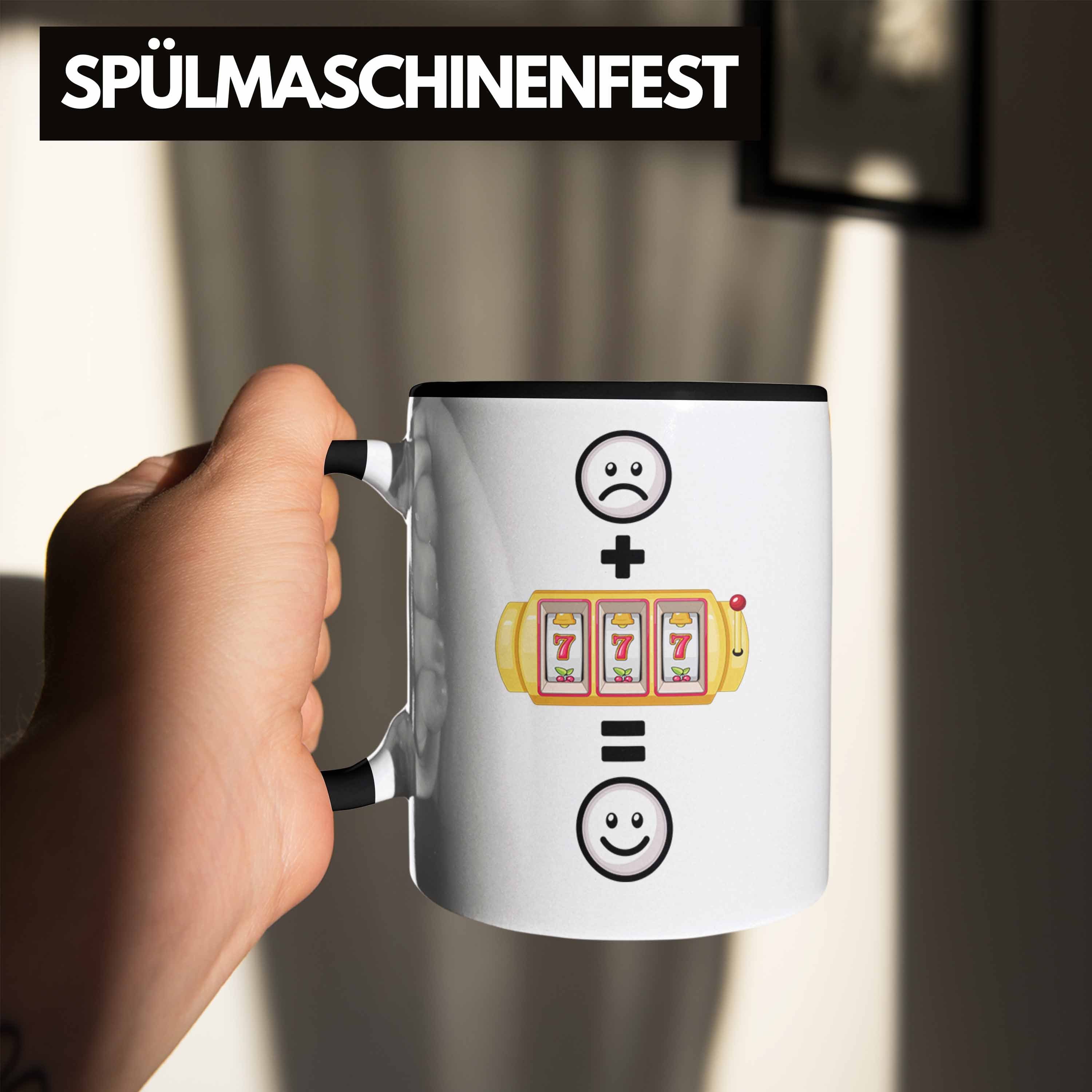 Trendation Tasse Casino für Casino Schwarz Tasse Glücksspiel Lustige Fans Geschenk Geschenk 777