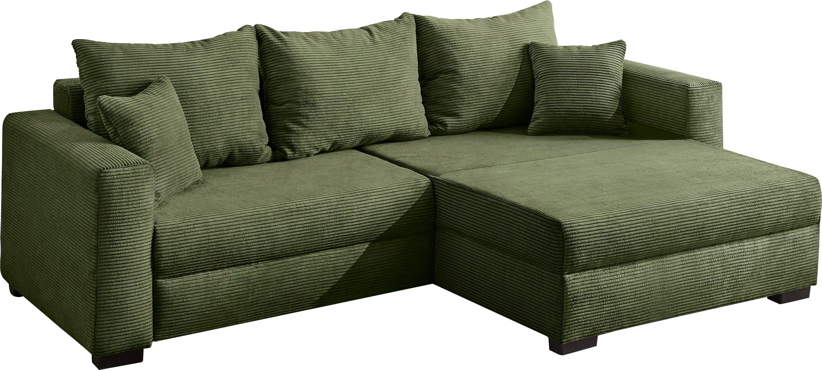 Jockenhöfer Gruppe Ecksofa Elmau XL L-Form, B: 261 cm, mit Bettfunktion, Bettkasten & 2 Zierkissen