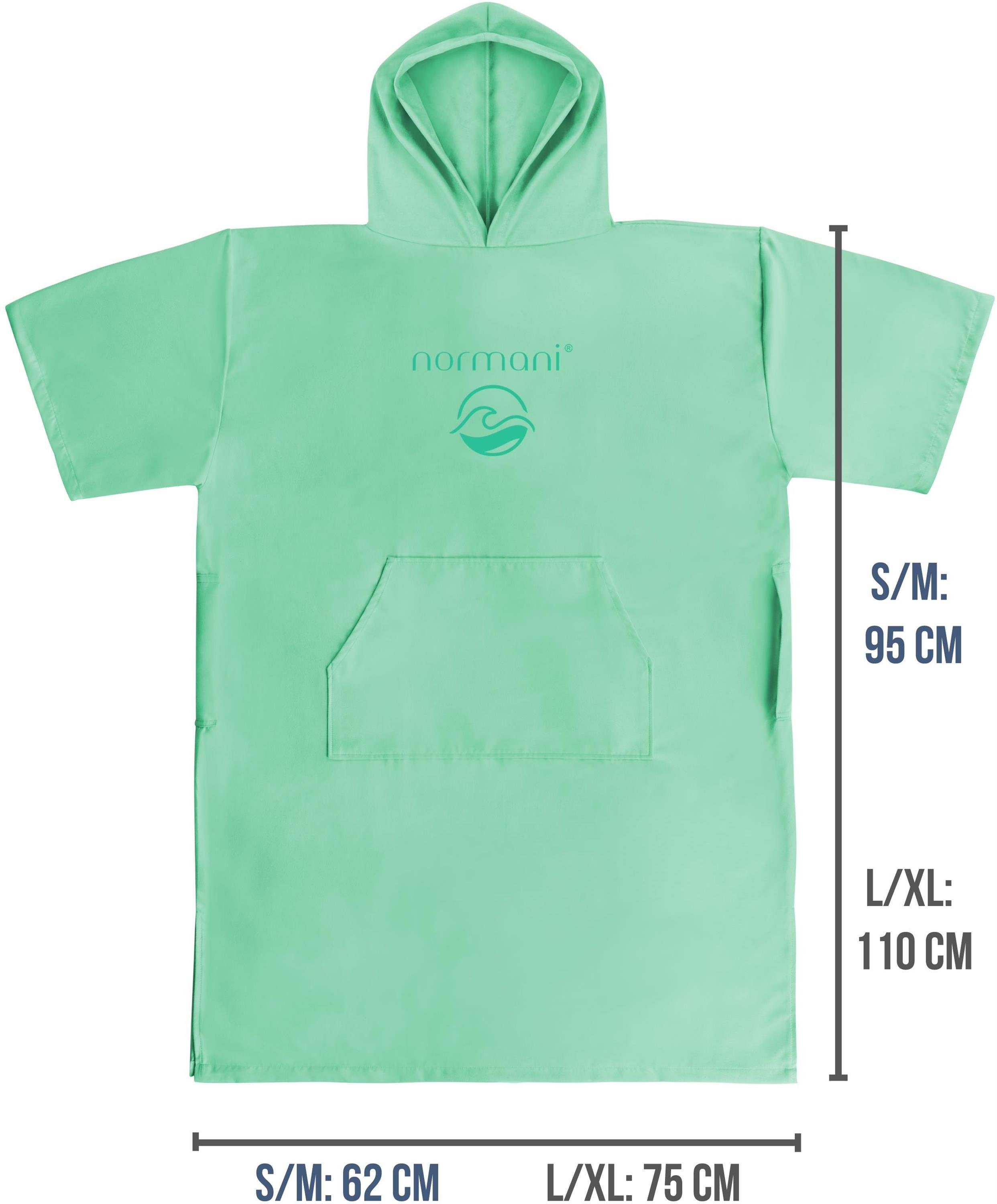 normani Badeponcho Damen Mikrofaser Badeponcho Siargao, Polyester, Kapuze, Schlupf, Bade Handtuch mit Ärmeln aus recyceltem Material – Bild 4 von 5