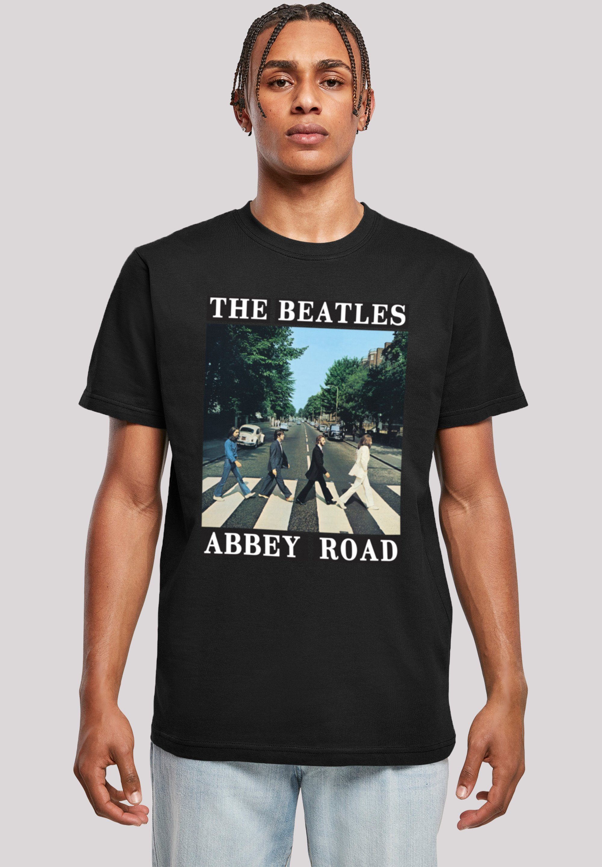 F4NT4STIC T-Shirt The Beatles Band Abbey Road Print schwarz