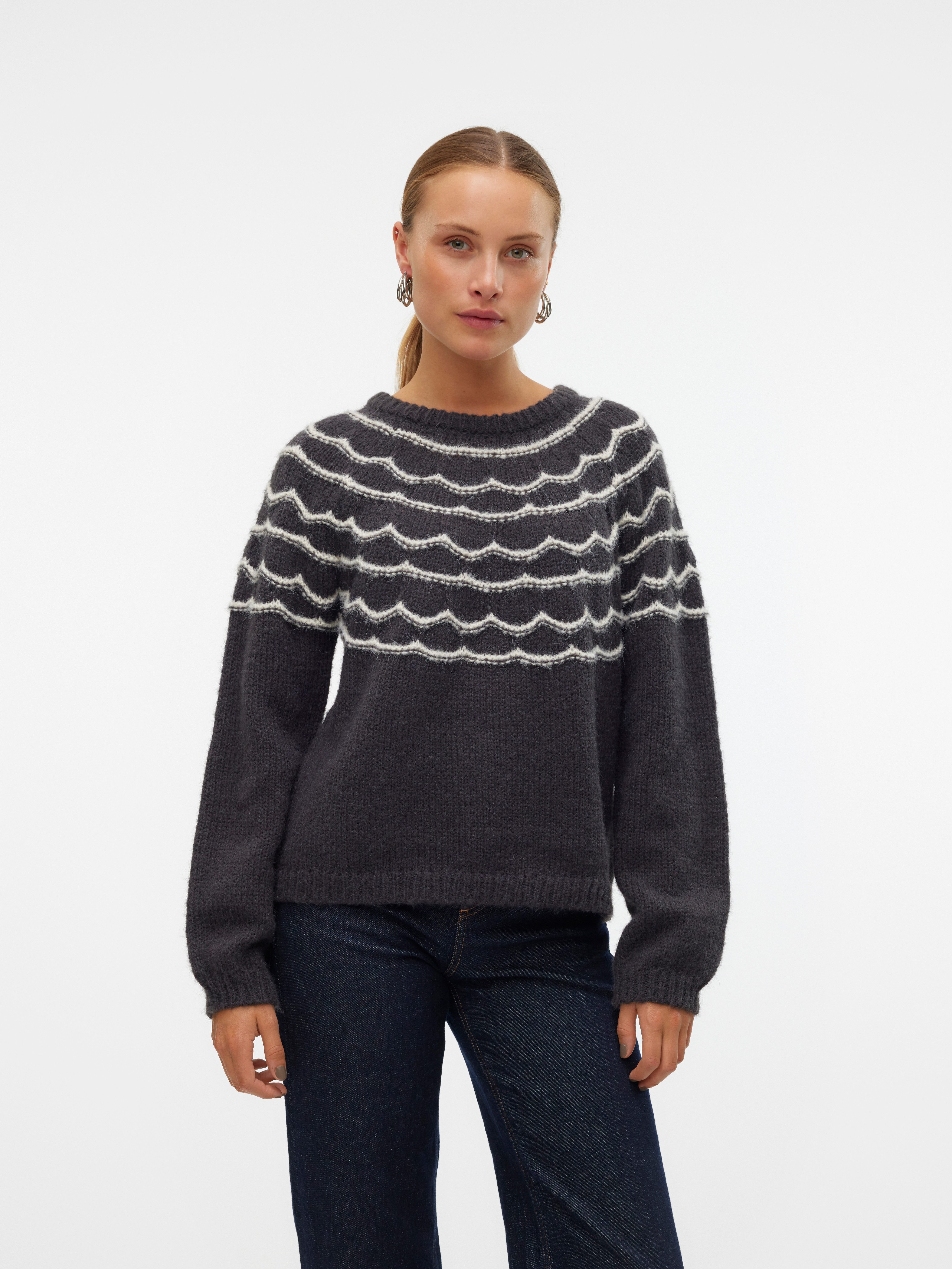 Vero Moda Rundhalspullover VMCHARMAINE LS O-NECK günstig online kaufen