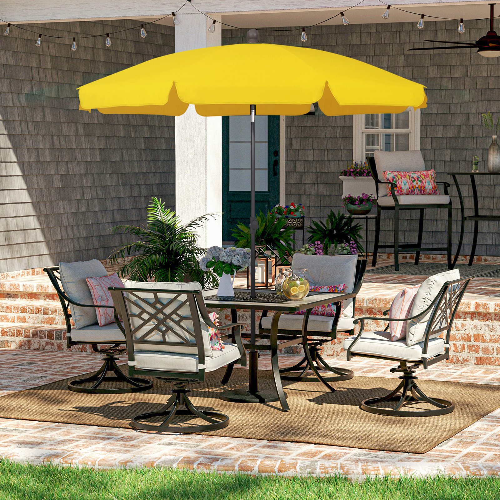 Sekey Balkonschirm 200cm Sonnenschirm Rund Gartenschirm günstig online kaufen