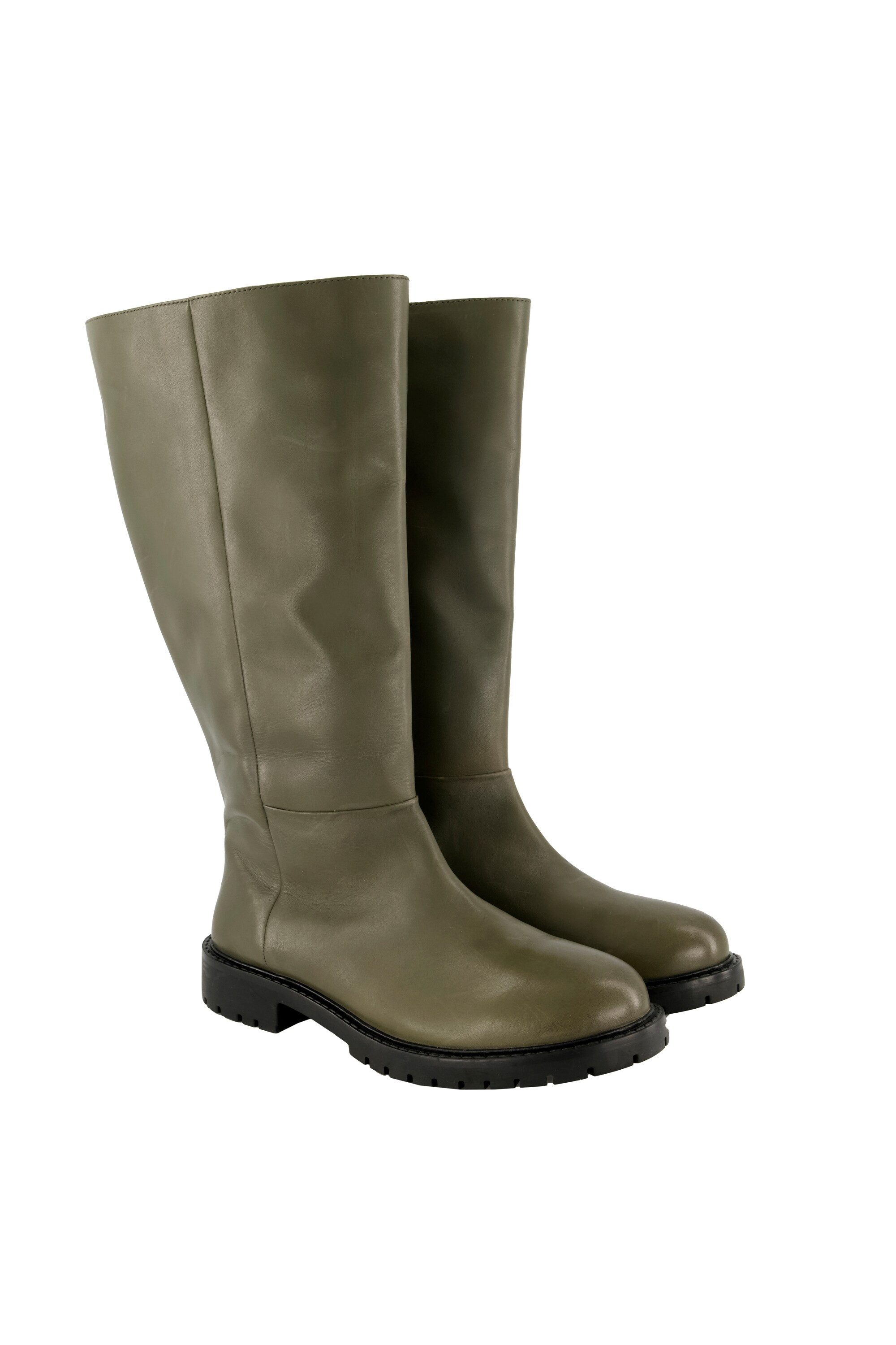 Ulla Popken Lederstiefel XXL-Schaft Weite H Stiefel