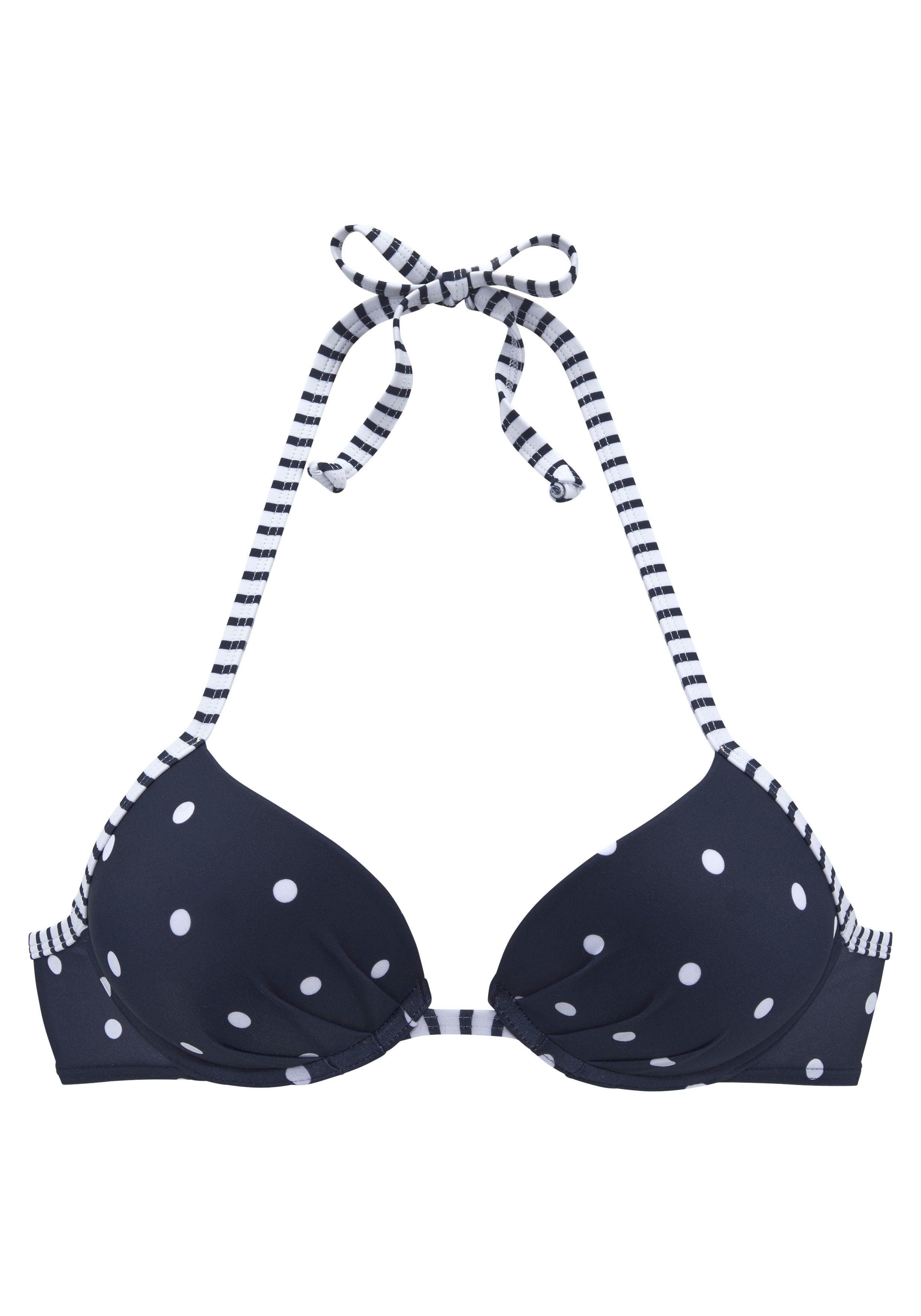 s.Oliver Push-Up-Bikini-Top Audrey, mit Punkten Streifen und