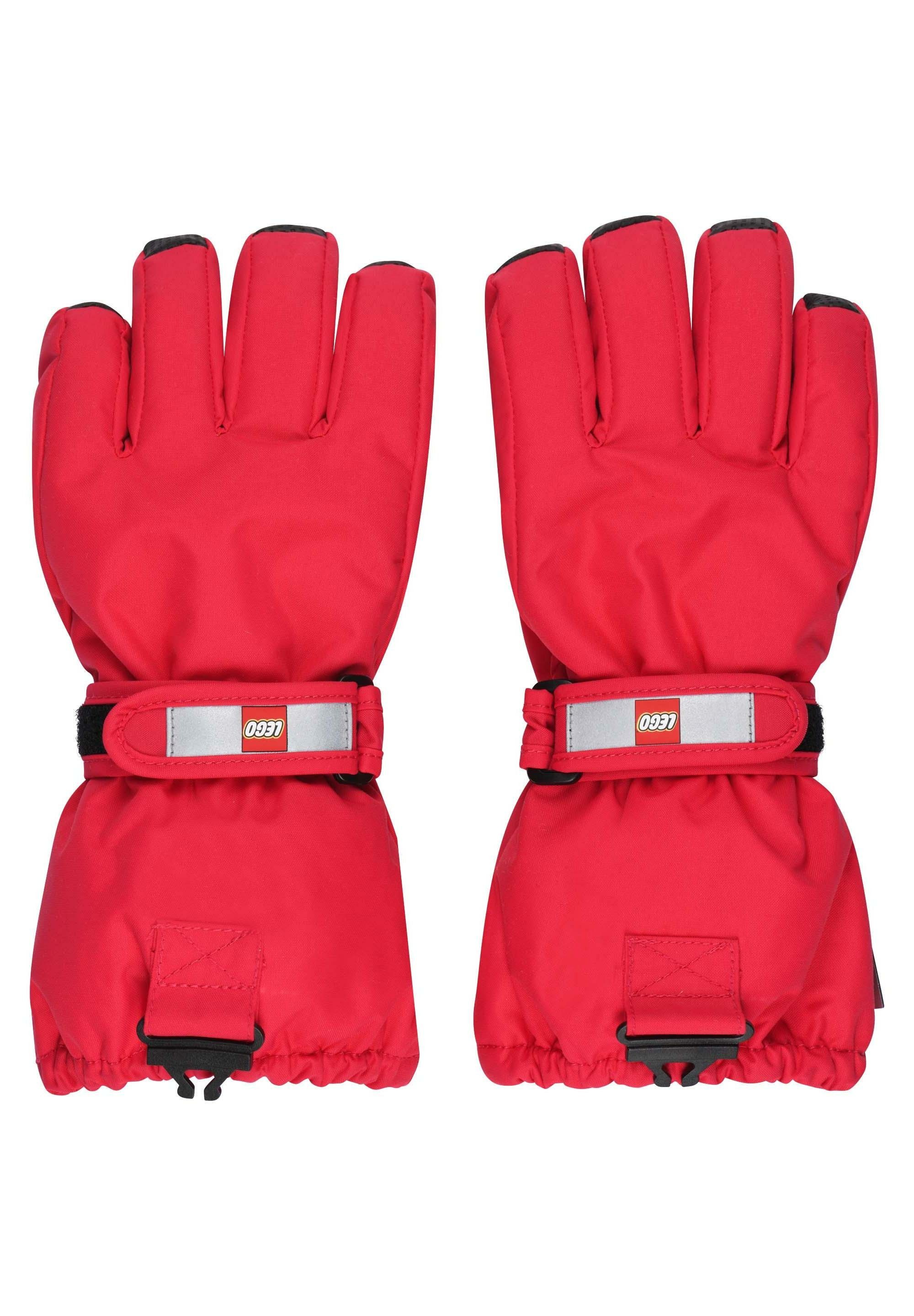 LEGO® Wear Multisporthandschuhe LWATLIN 700 und Warm red Wasserdicht, Skihandschuhe