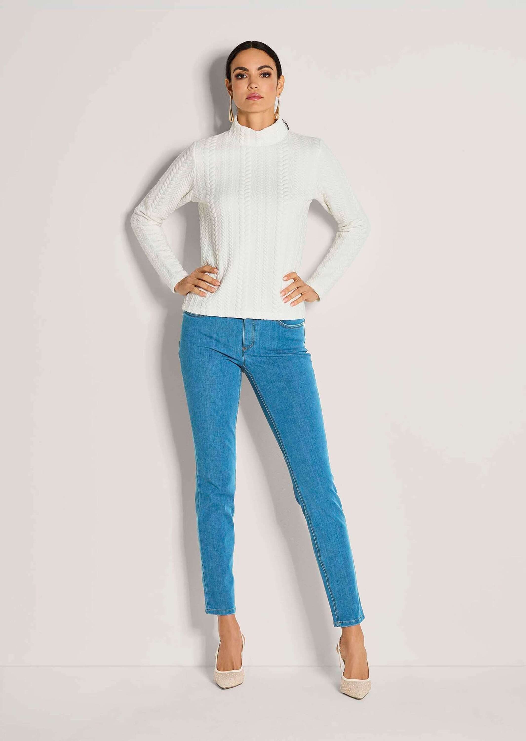 MADELEINE Langarmshirt Sweatshirt mit Stehkragen günstig online kaufen