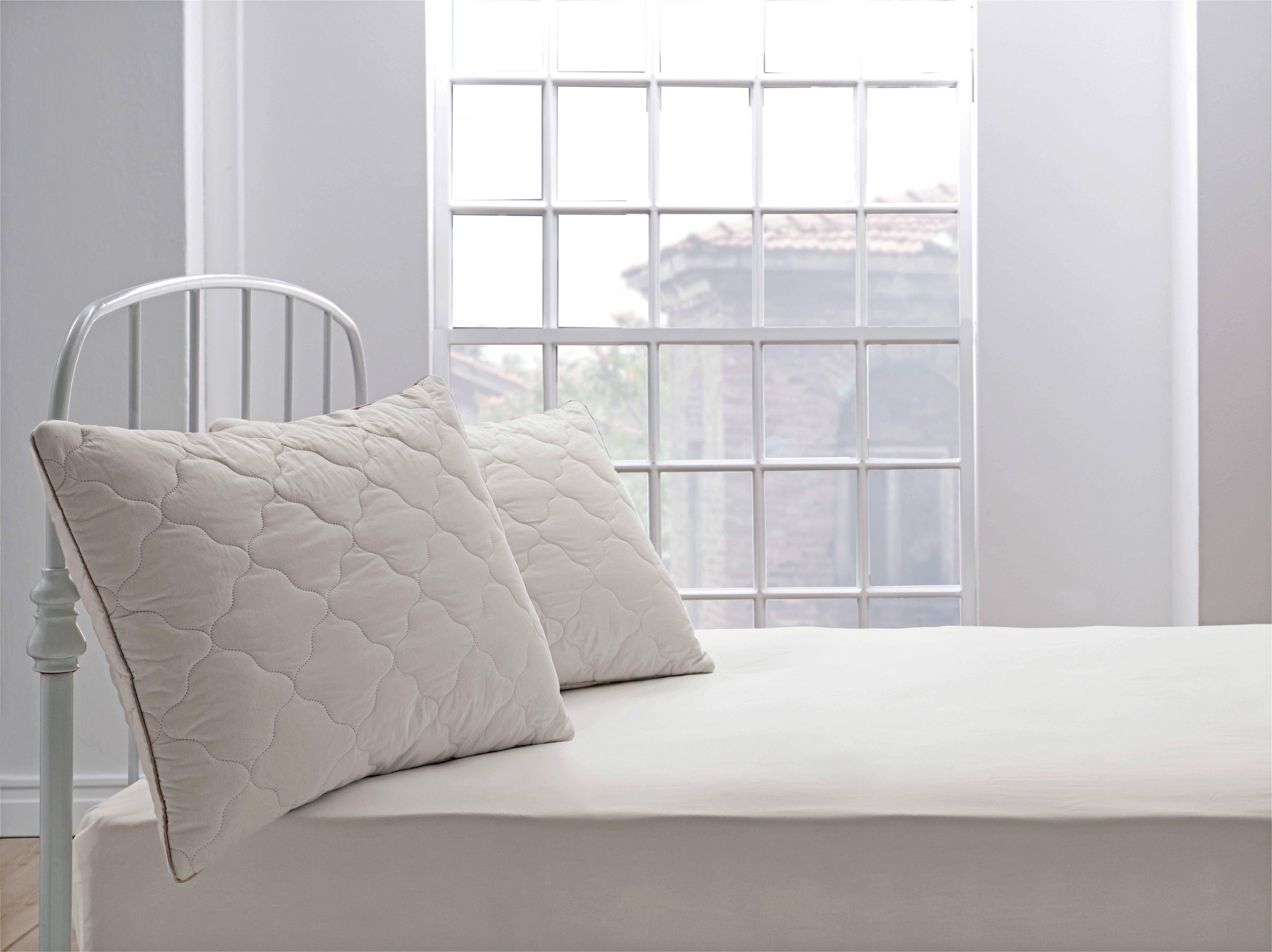 Yatas Bedding Naturhaarkissen Superwashed Wolle, Kopfkissen 40x80, 80x80 cm, Seitenschläfer, Bauchschläfer, Rückenschläfer, allergiker geeignet (Hausstauballergiker)