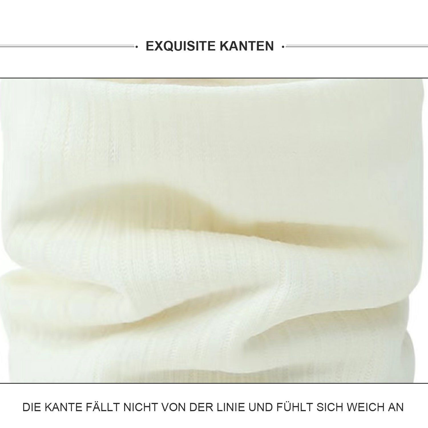 Fleece Weiß Winter Strickschal MAGICSHE (1-St) Halswärmer Röhrchenschal, gefüttertes