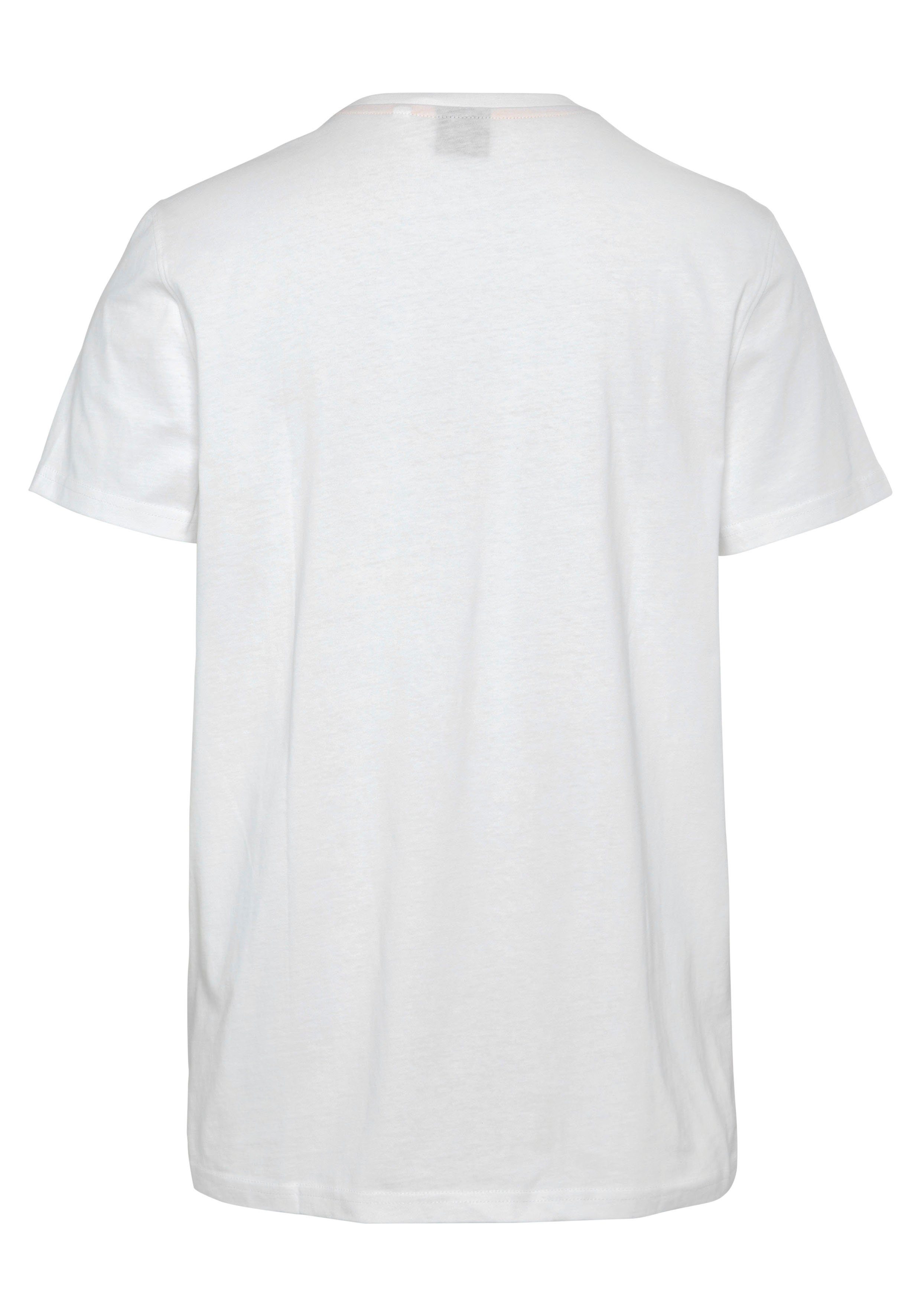 Northern Country T-Shirt und schwarz Set, weiß aus nachhaltiger 2er im Baumwolle (Set, weicher 2-tlg)