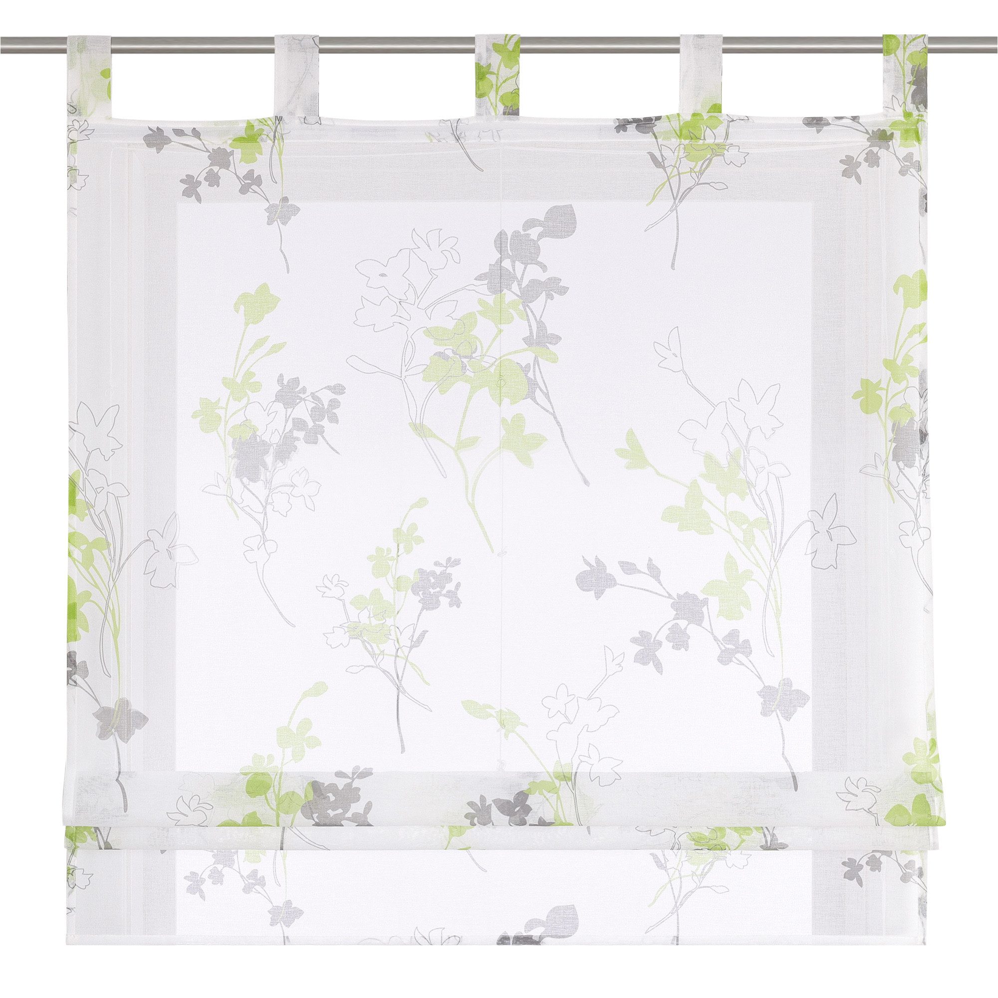 Joyswahl Raffrollo Mori Aesthetic, mit Schlaufen, Zweifarben Blumenmuster, günstig online kaufen