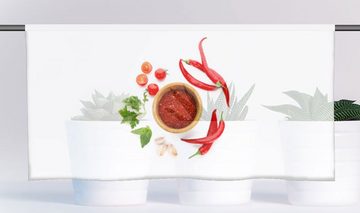 Scheibengardine Cafehausgardine -Bistrogardine Küchenfreuden Chili - Küchengardine, gardinen-for-life