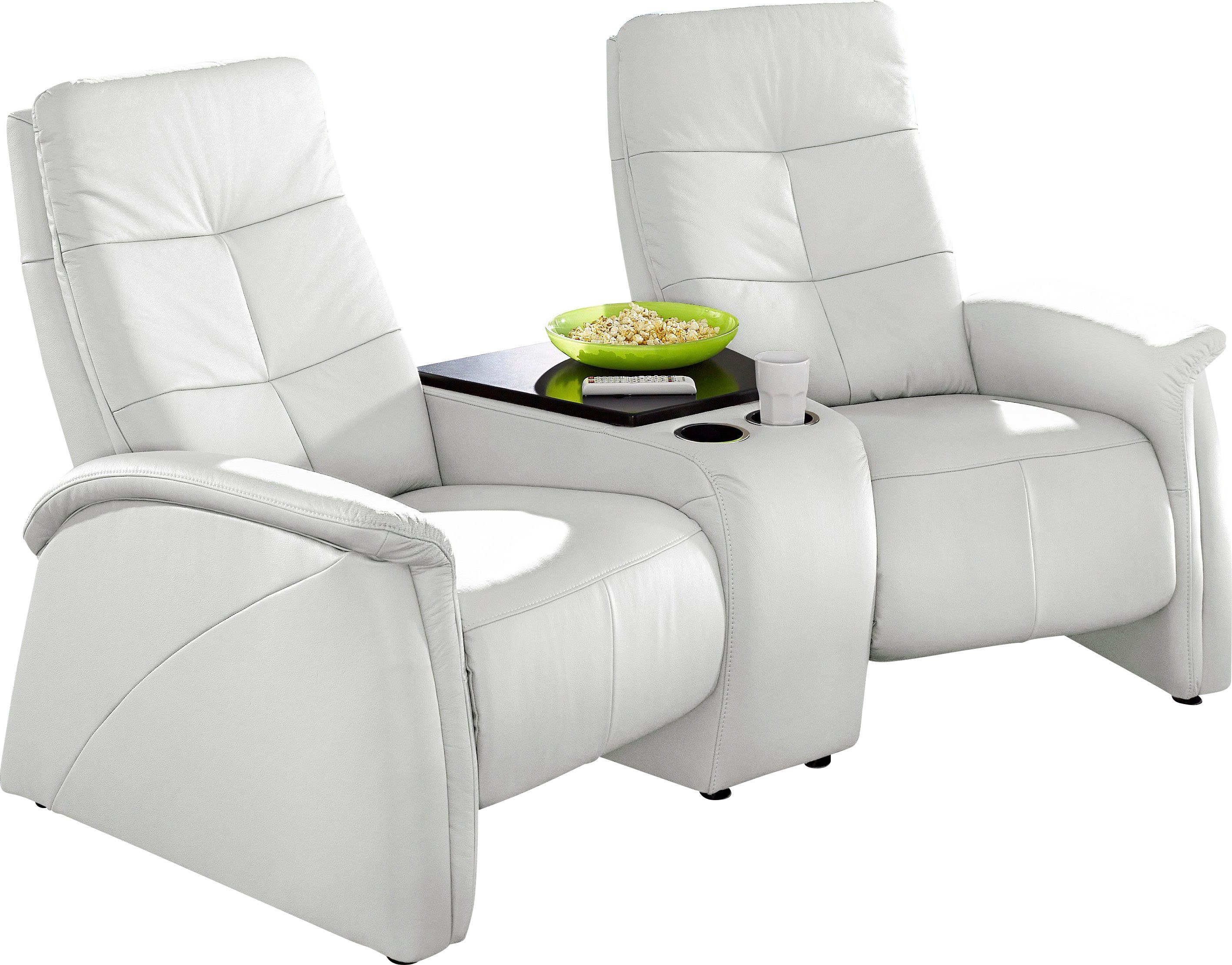 exxpo - sofa fashion 2-Sitzer, mit Relaxfunktion, integrierter Tischablage  und Stauraumfach