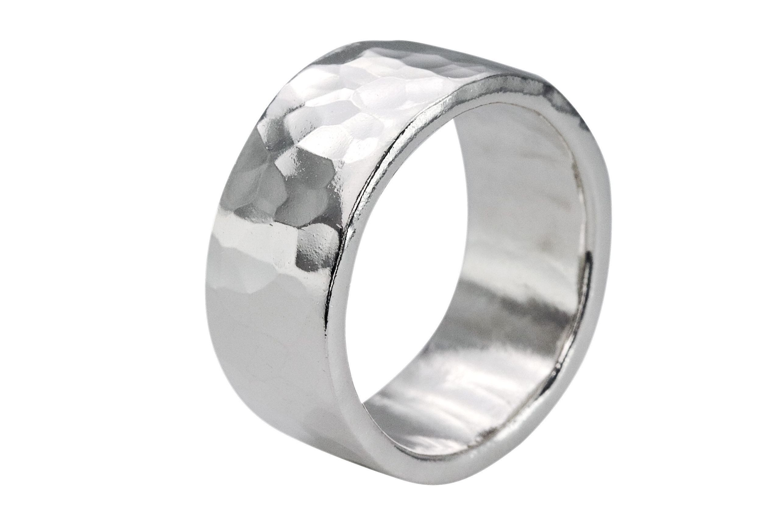 SILBERMOOS Silberring XL Extra massiver Schmiedering, 925 Sterling Silber