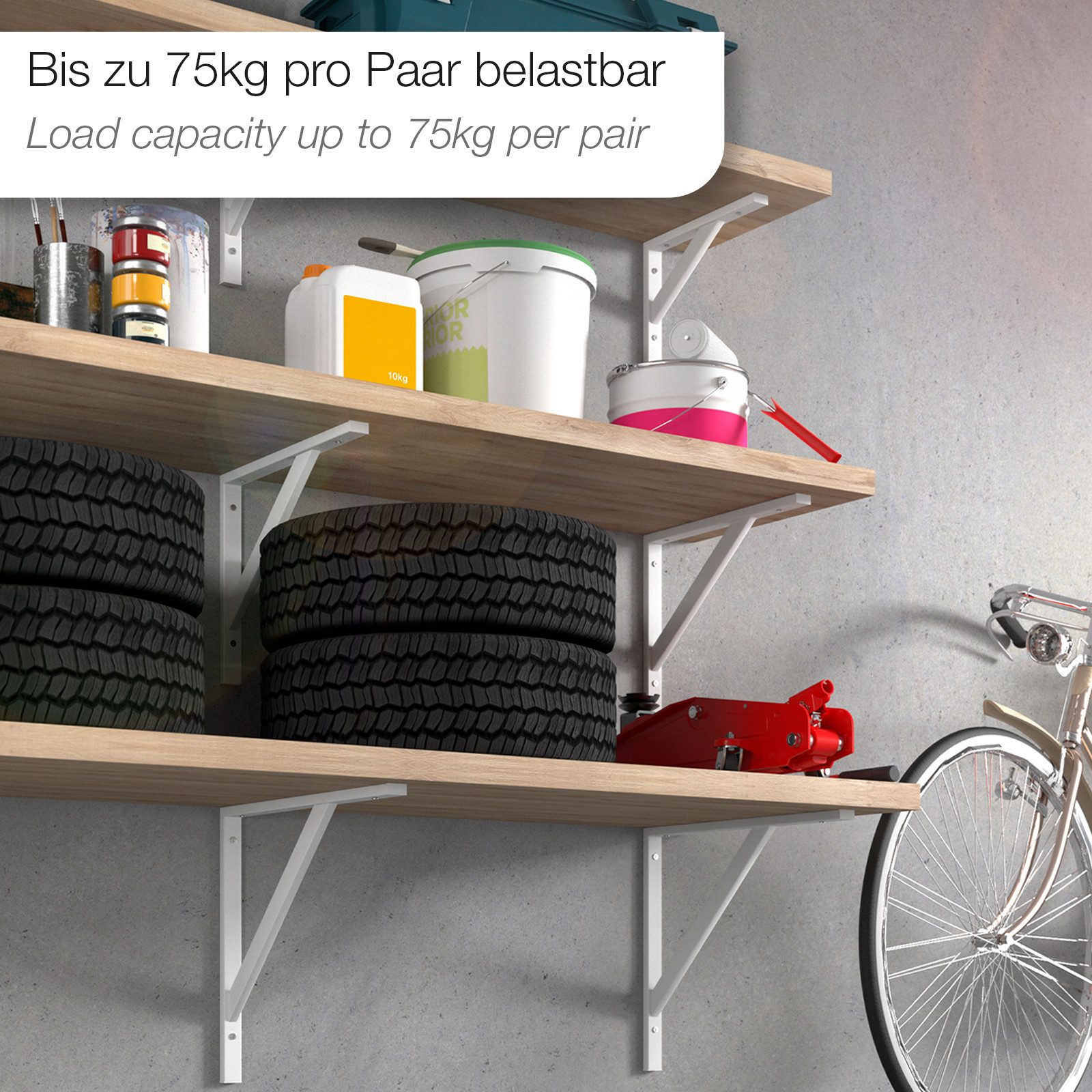 SO-TECH® Wandregalhalter Schwerlastkonsole Schwerlastwinkel Regalwinkel Wan günstig online kaufen