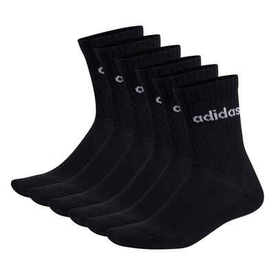 adidas Sportswear Kurzsocken Unisex Socken, 6er Pack - Linear Crew Cushioned