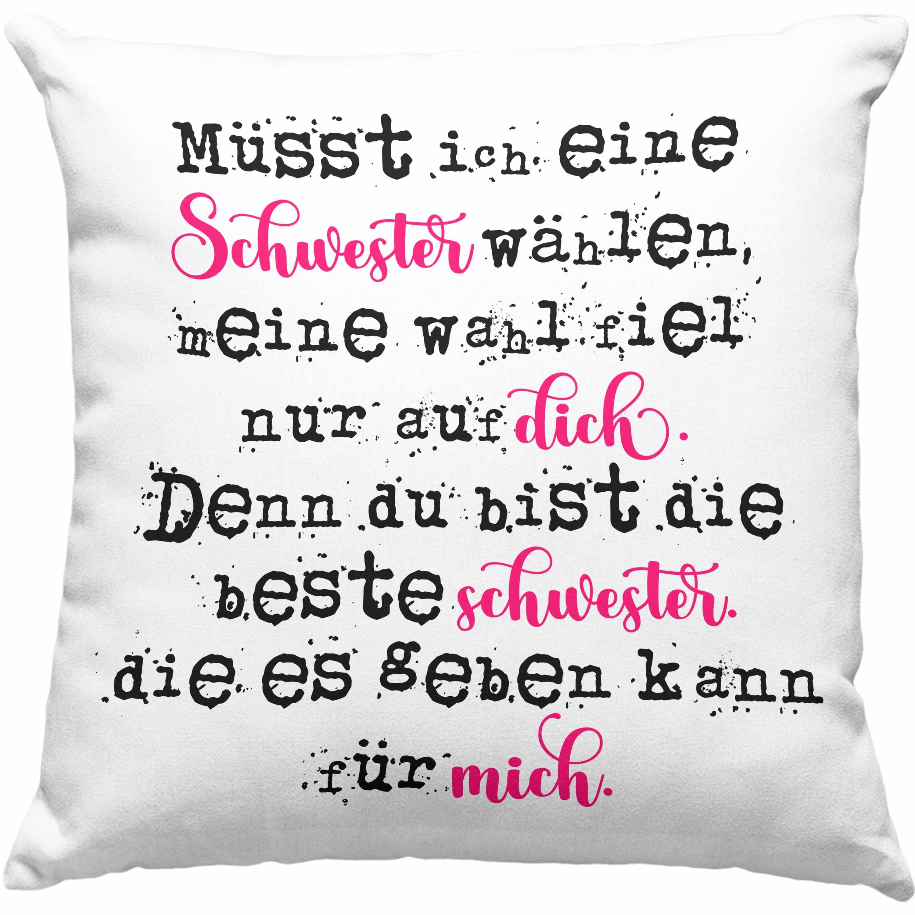 Trendation Dekokissen Trendation Geschenk Für Die Beste Schwester Der