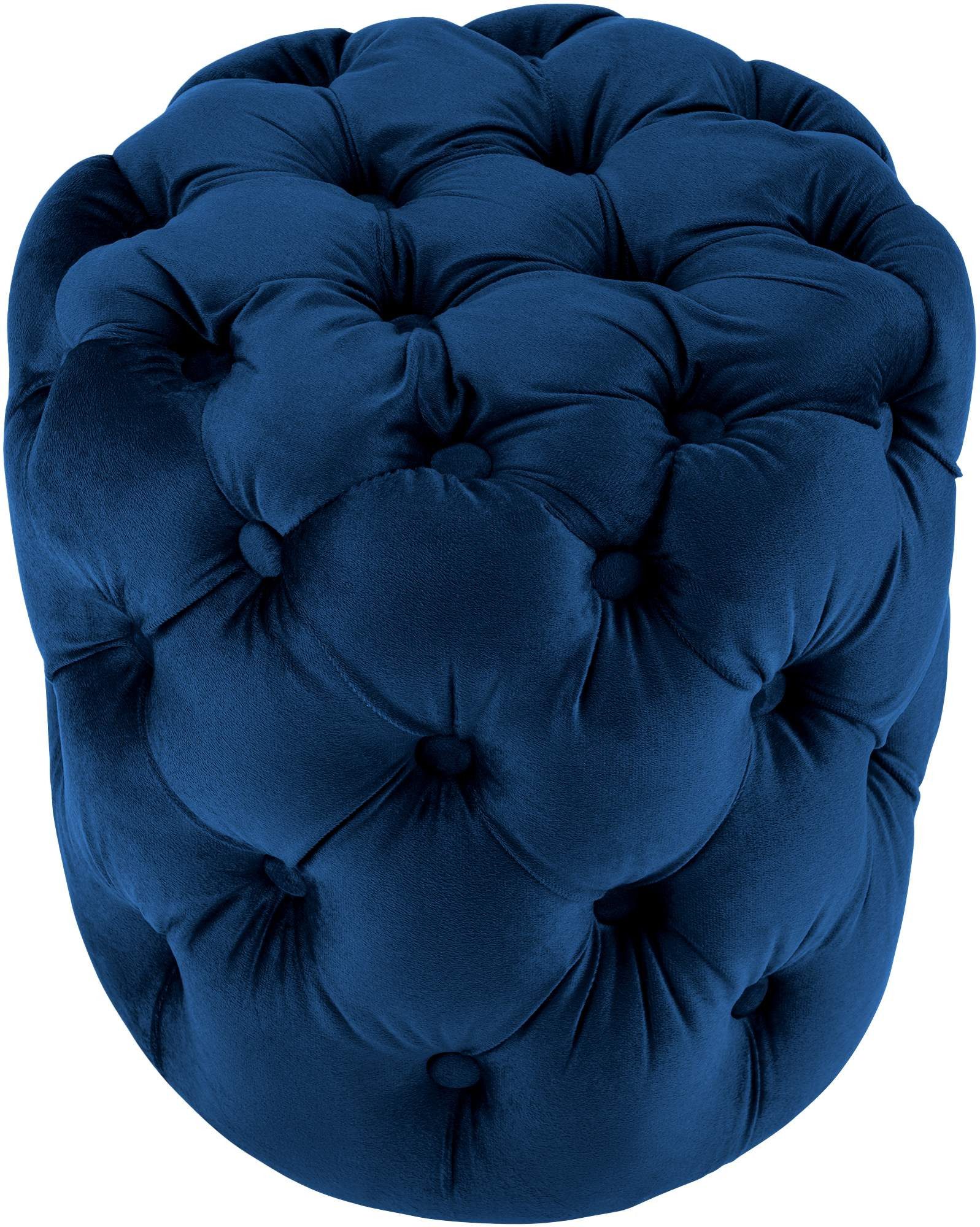 CLP Sitzhocker Drancy Samt, gepolstert mit Zierknöpfen günstig online kaufen