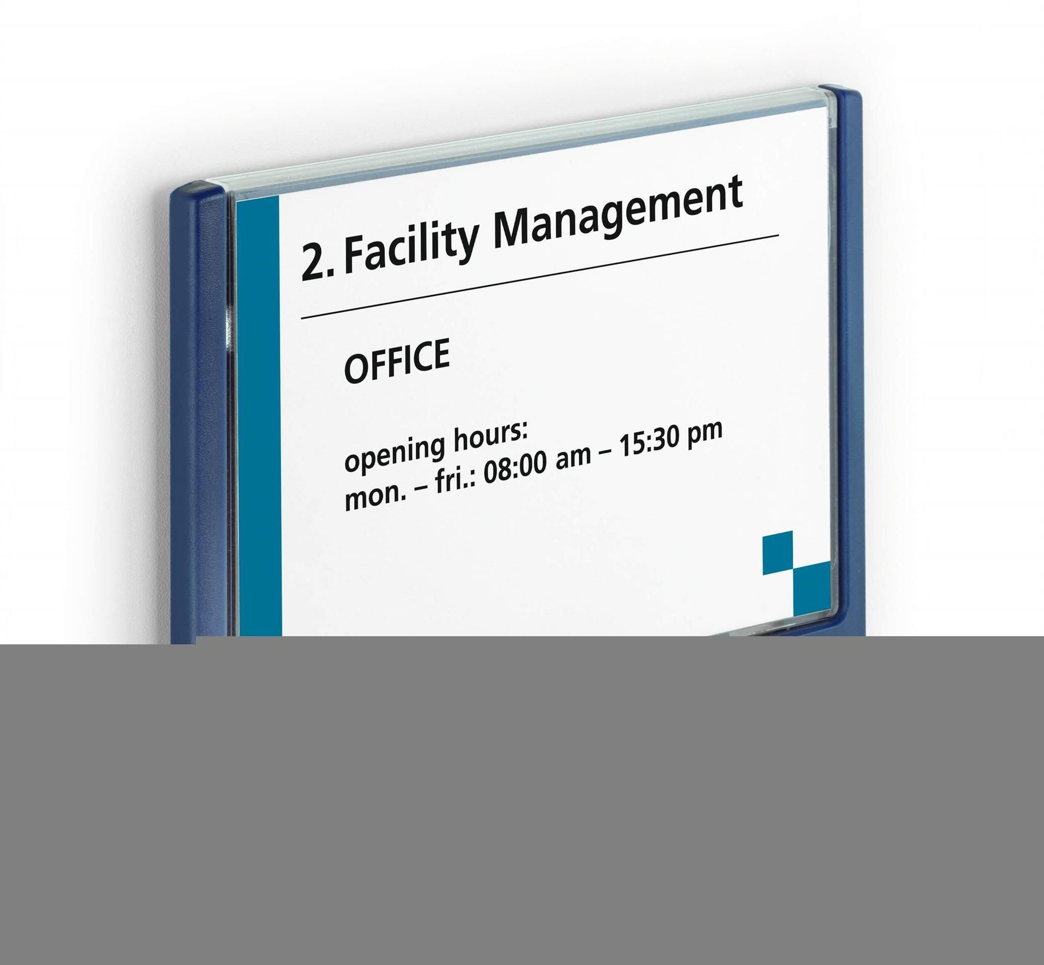 DURABLE Hinweisschild Durable Türschild 149x105,5mm d.bl CLICK SIGN transparente Front