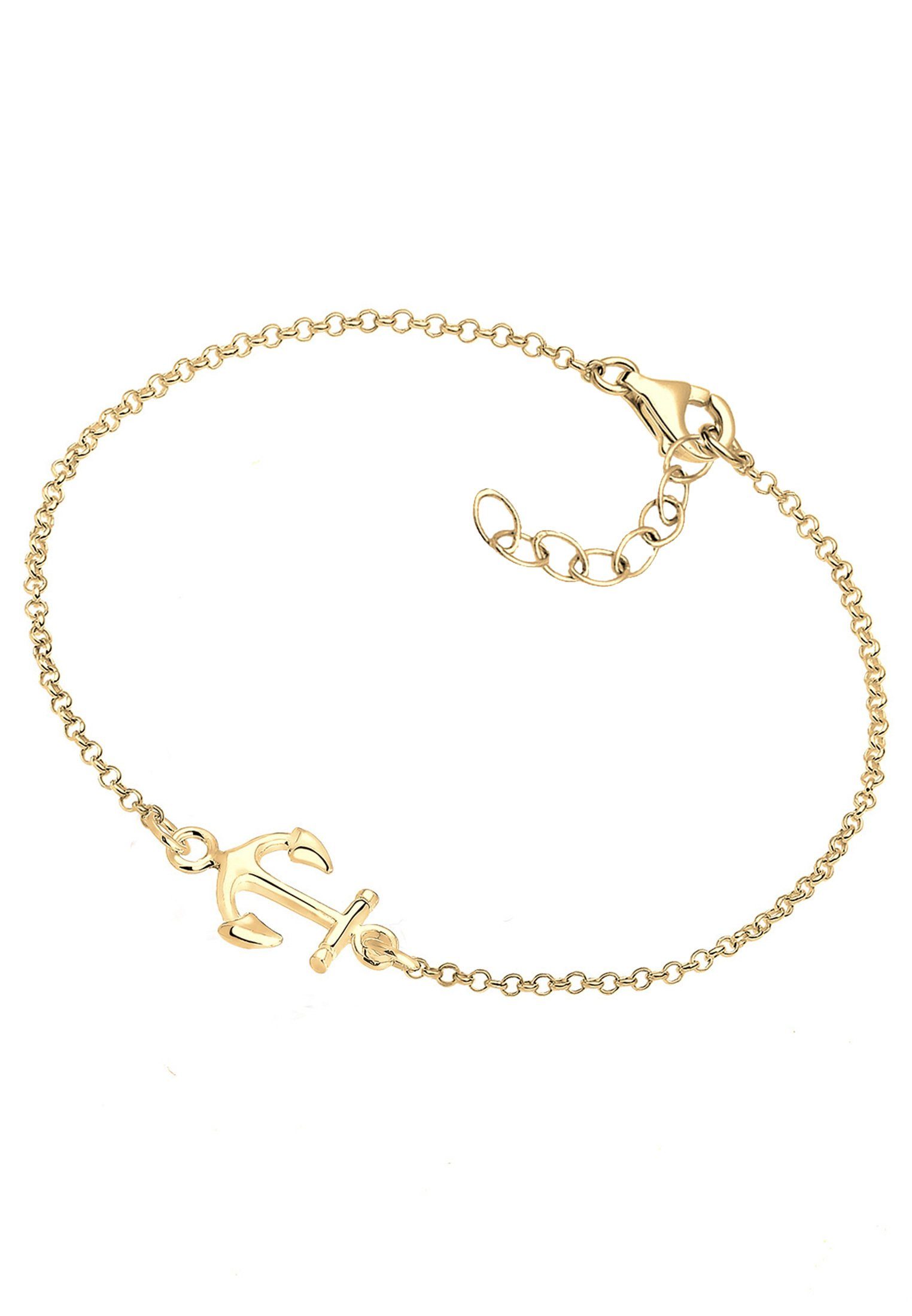 925 Symbol Silber, Elli Gold Anker Armband Maritim Anker Trend Segler