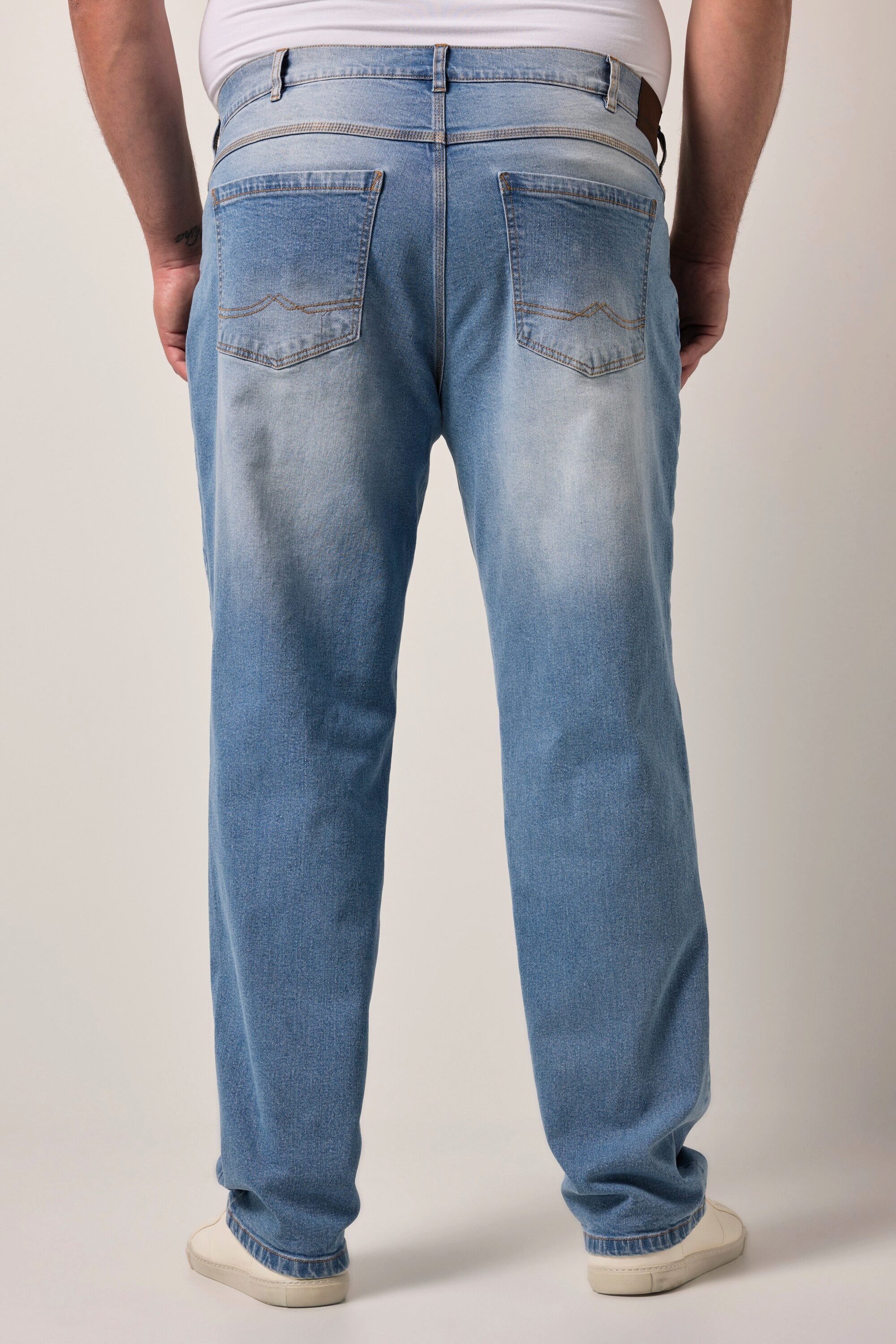 Men Plus 5-Pocket-Jeans Jeans Denim Tapered Loose Fit 5-Pocket
