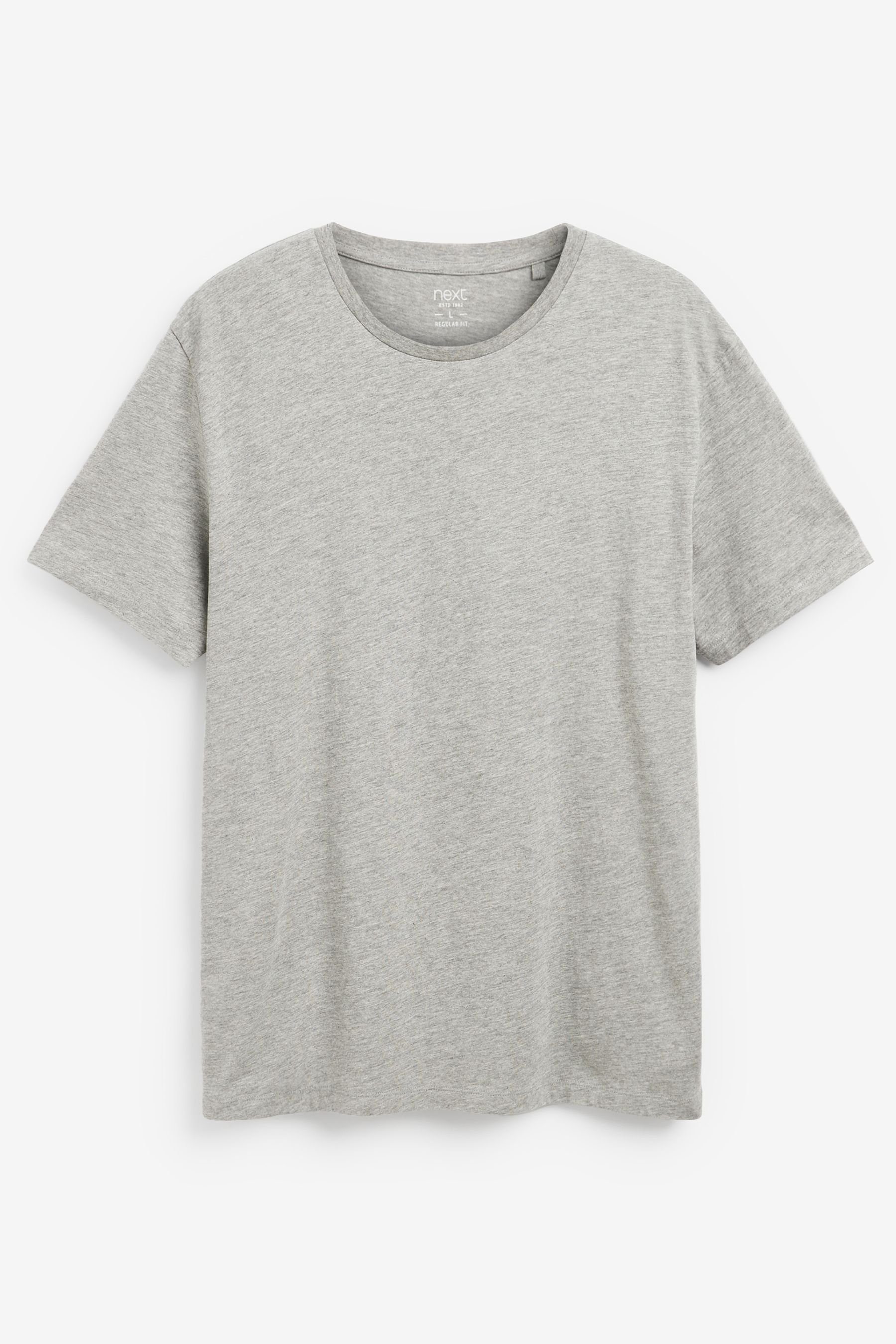 T-Shirt Marl mit Grey Essential Rundhalsausschnitt Next (1-tlg) T-Shirt