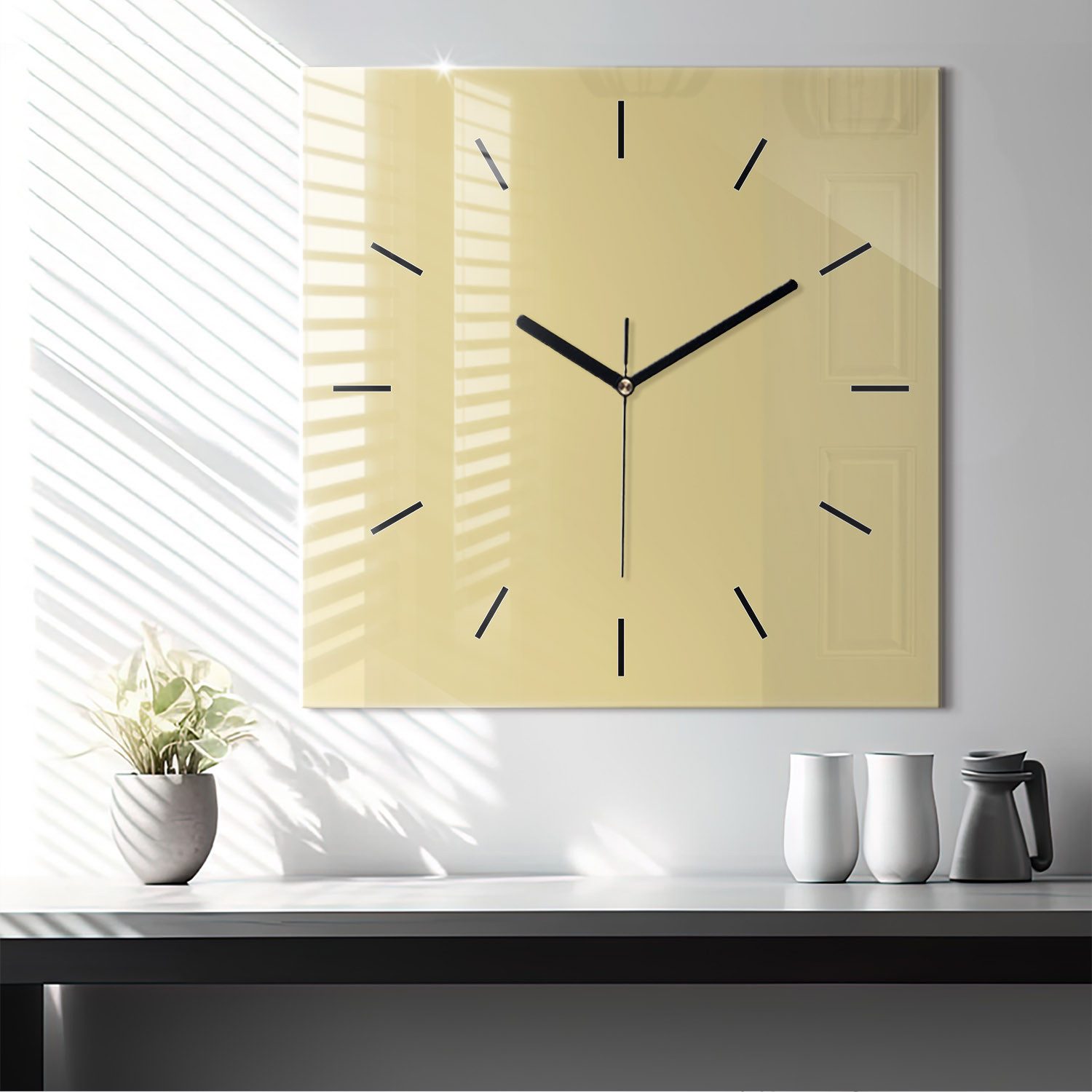 Tulup Wanduhr Modernistische Glaswanduhr 60x60cm Uhr günstig online kaufen