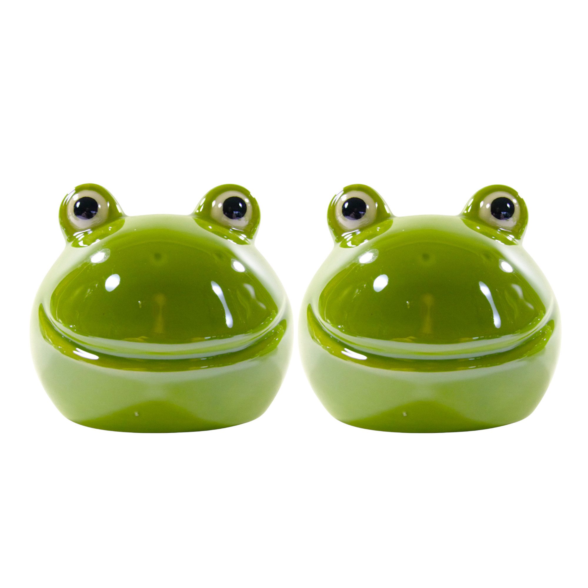 Dekofigur Dekofigur Froschkopf Froschkönig drei Farben + Größen Frühling Sommer