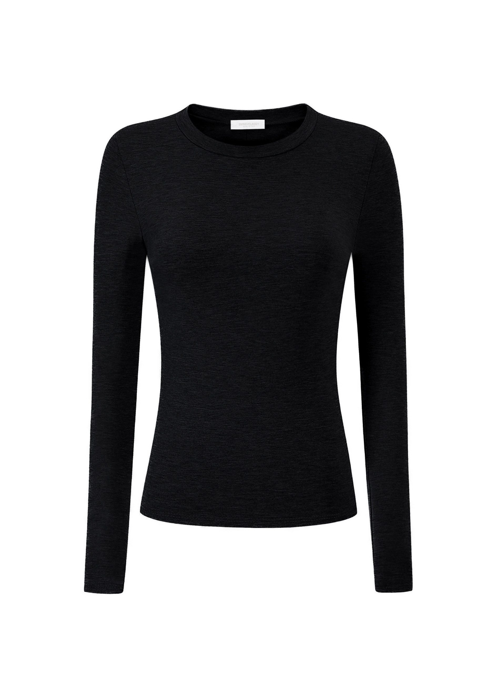 SASSYCLASSY Langarmshirt Rollkragenshirt Damen Elegant mit Nahdetails Rundh günstig online kaufen