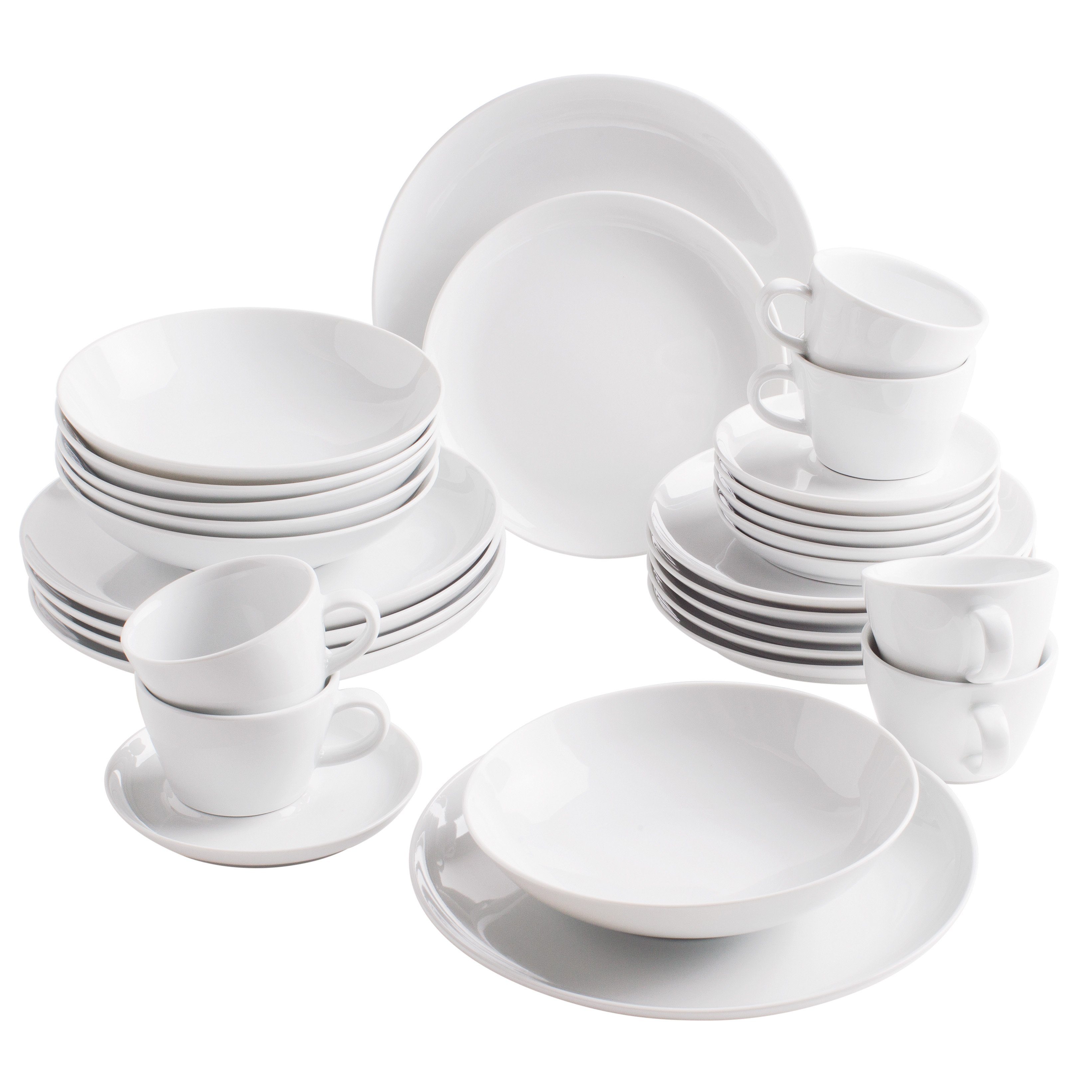 KAHLA Комбинированное обслуживание Five Senses 30 tlg. (30-tlg), 6 Personen, Porzellan, Made in Germany
