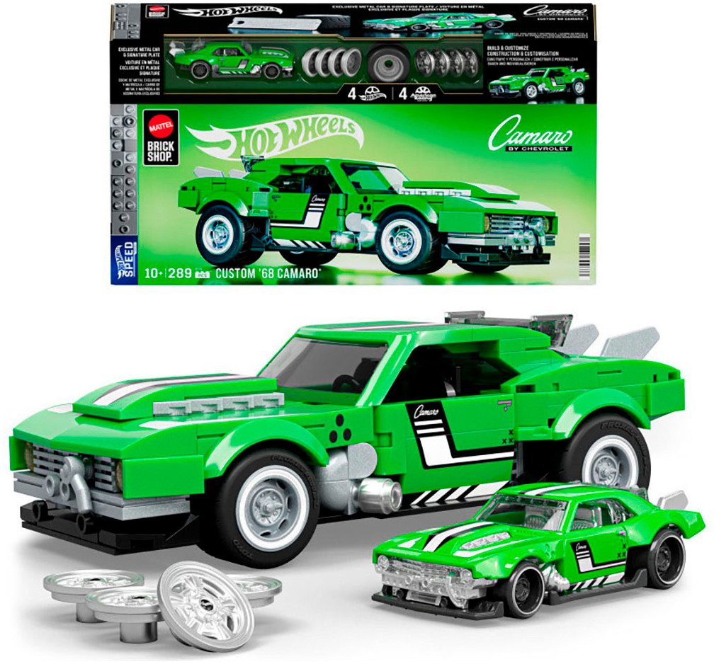Mattel® Modellbausatz Mattel Brick Shop Hot Wheels, SPEED SERIES CAMARO, Maßstab 1:32, (289-tlg)