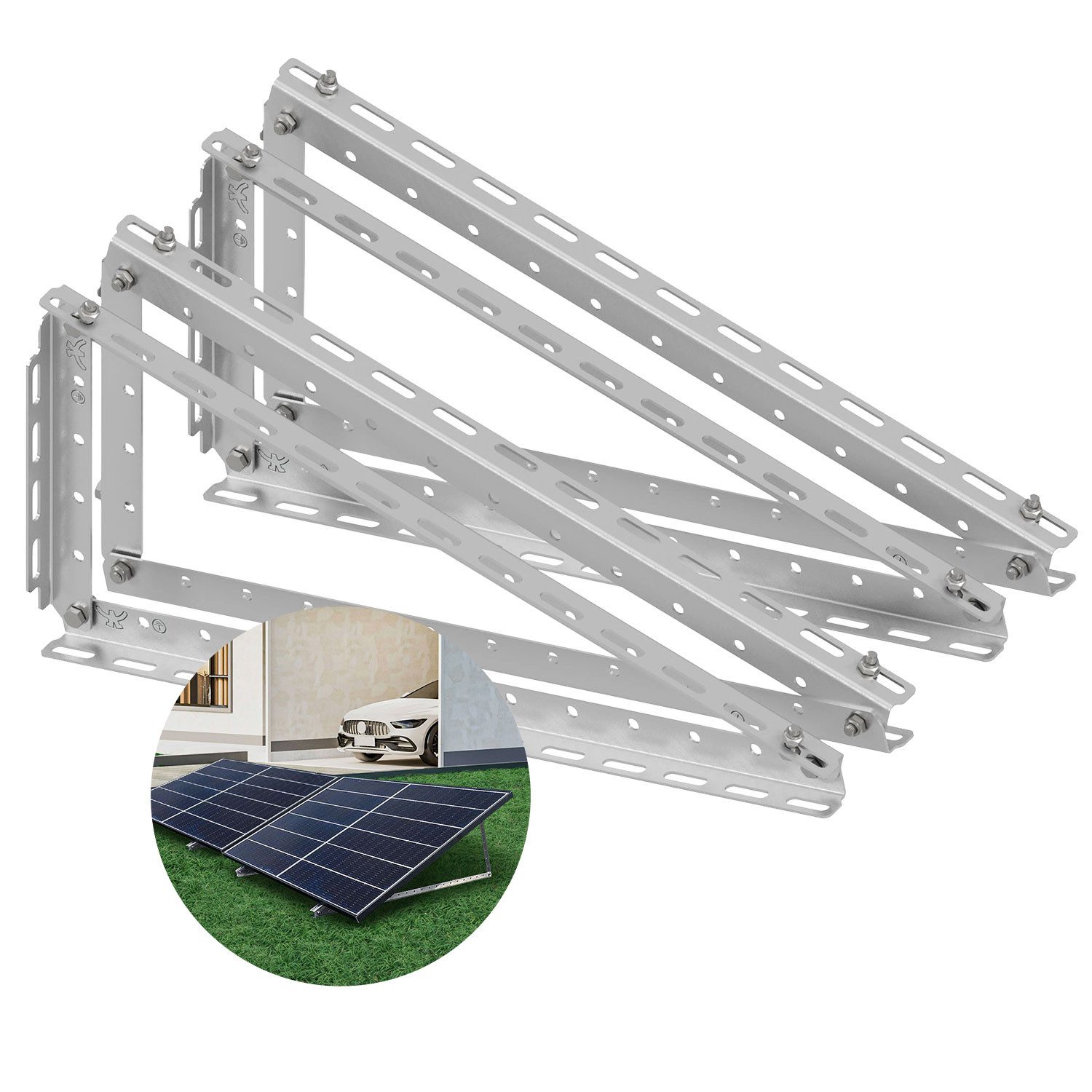 Solarmodul-Halterung Solarpanel Halterung 114.5cm, 4 Stück