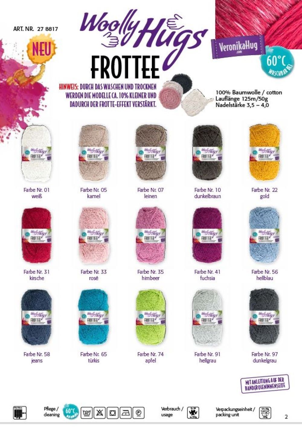 Woolly Hugs 50g Woolly Hugs Frottee Häkelwolle