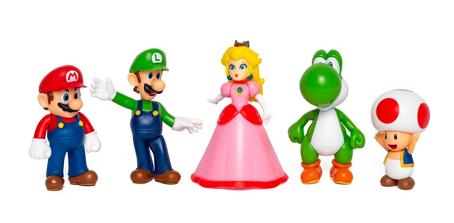 Jakks Pacific Merchandise-Figur Super Mario - Mario & Friends Multi-Pack (5  Figuren à 6,5 cm), (Set, 5-tlg), Füge deiner Sammlung diese Action-Figuren  hinzu!