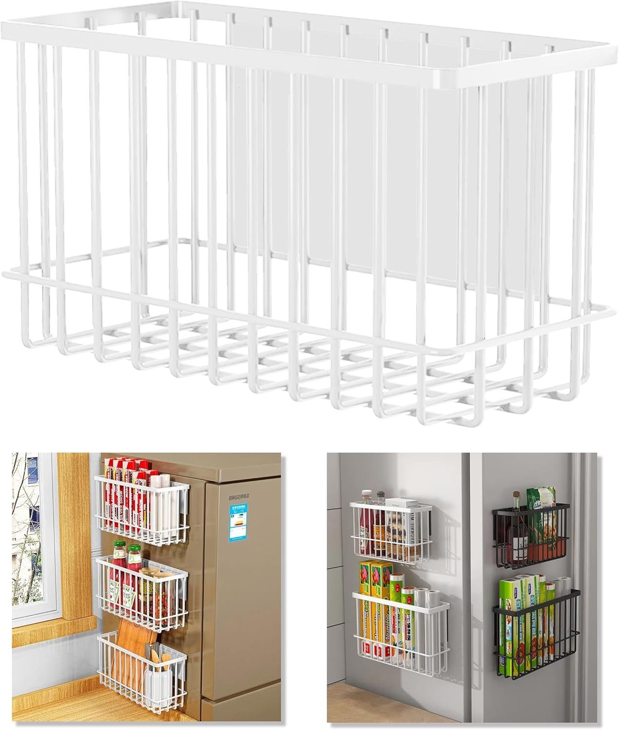 AURIVION Standregal Magnetisches Gewürzregal für Kühlschrank Küche Organizer, Set 1-tlg., Magnet Regal zur Küchenorganisation & Aufbewahrung platzsparend