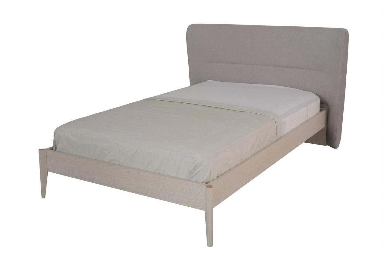 Xlmoebel Kinderbett Graues Bett mit Kopfteil stilvolles bequemes Bett Jugendzimmer modern (1-tlg., 1-tlg)
