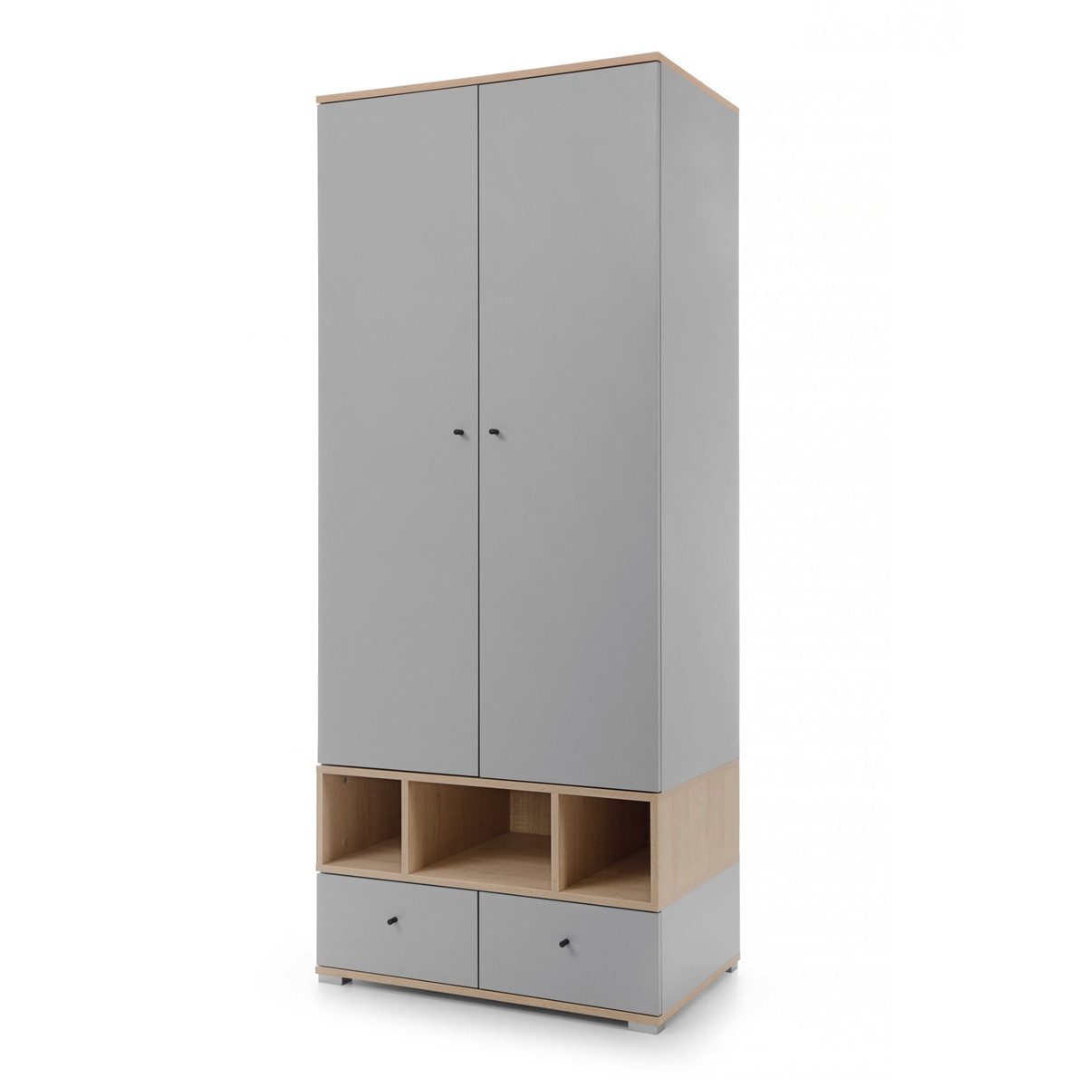 QMM TraumMöbel Jugendzimmer-Set komplett Oriel Set B, (Set, 6-tlg., Schrank, Regal, Kommode, Schreibtisch, Wandregal, Bett 120x200)