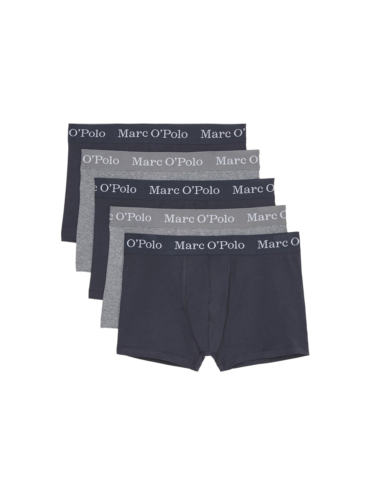 Fünferpack O'Polo Marc (5-St) Basic Boxershorts Navy/Grey Melange Unterhosen Boxershorts