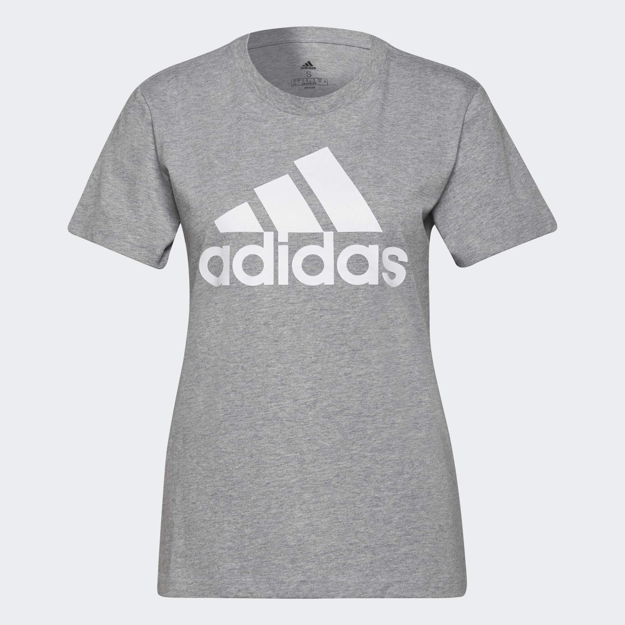/ LOGO Grey Heather T-SHIRT T-Shirt Medium White LOUNGEWEAR Sportswear adidas ESSENTIALS