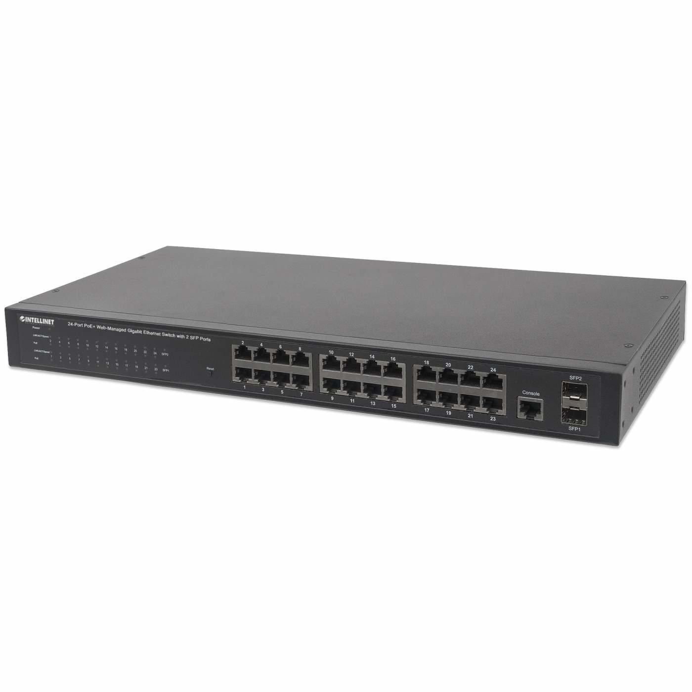 Intellinet Intellinet Web-Managed 24-Port Gigabit PoE Ethernet Netzwerk-Switch Swith