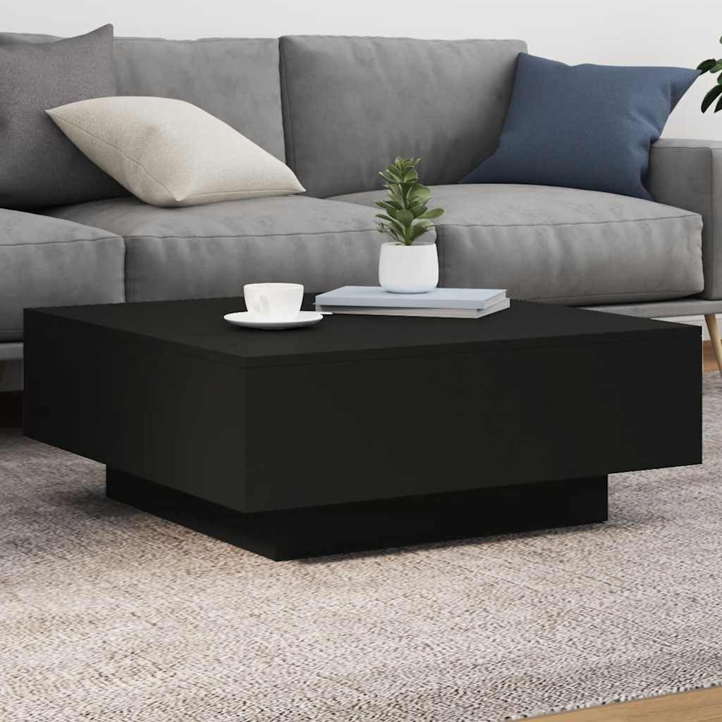 furnicato Couchtisch Schwarz 80x80x31 cm Holzwerkstoff (1-St) günstig online kaufen
