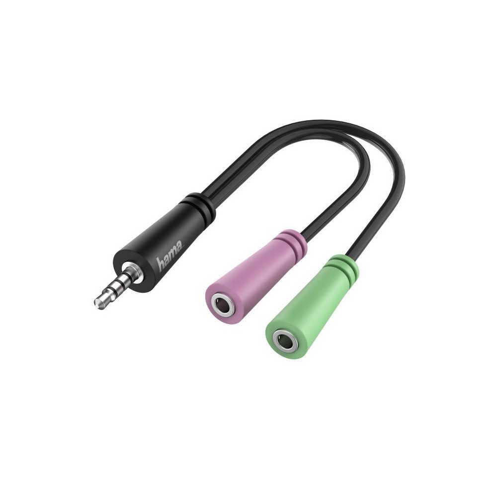 Hama 3,5-mm-Audio-Klinke-Adapter für Headsets. Audio-Adapter