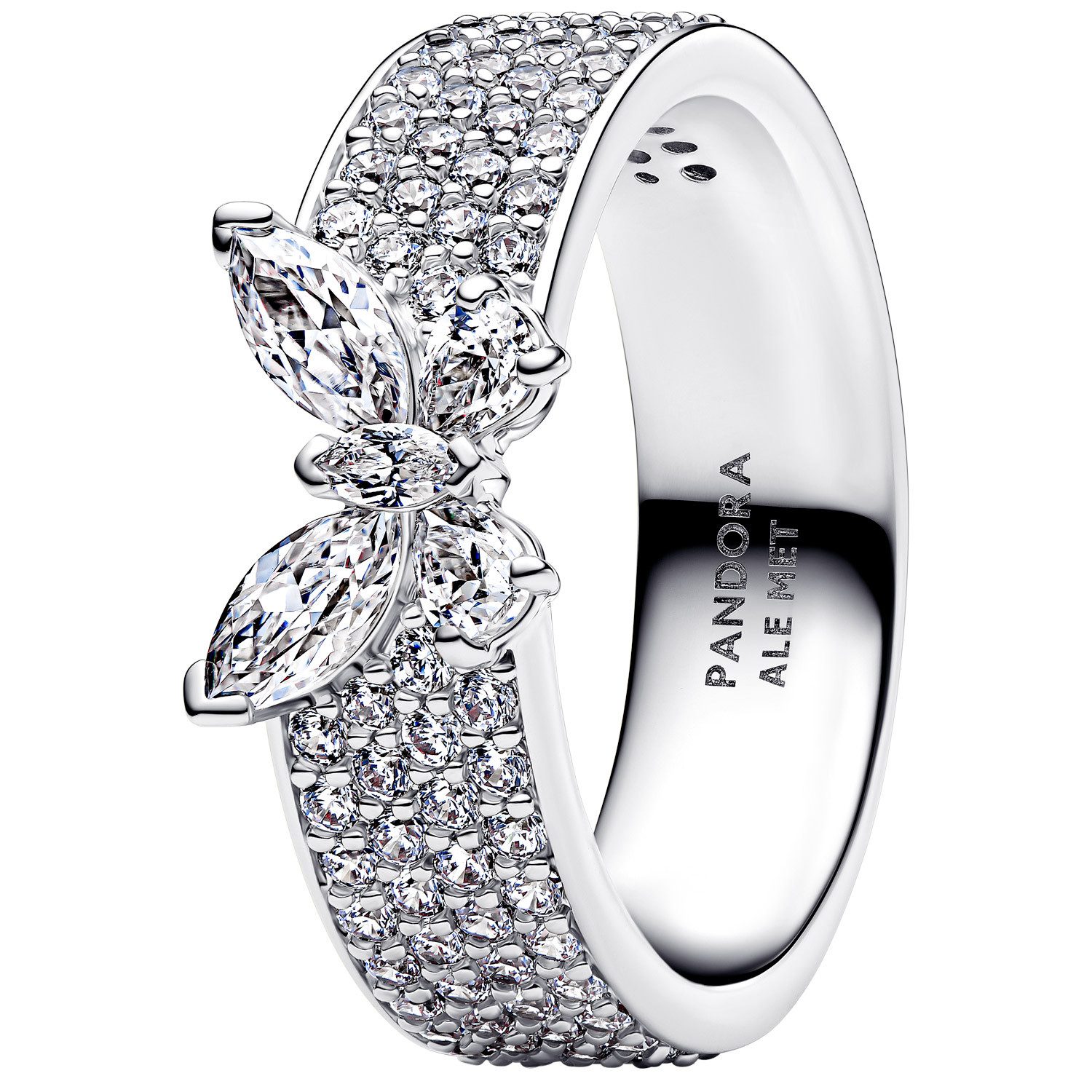 Pandora Silberring Damen-Funkelnder breit Silber günstig online kaufen