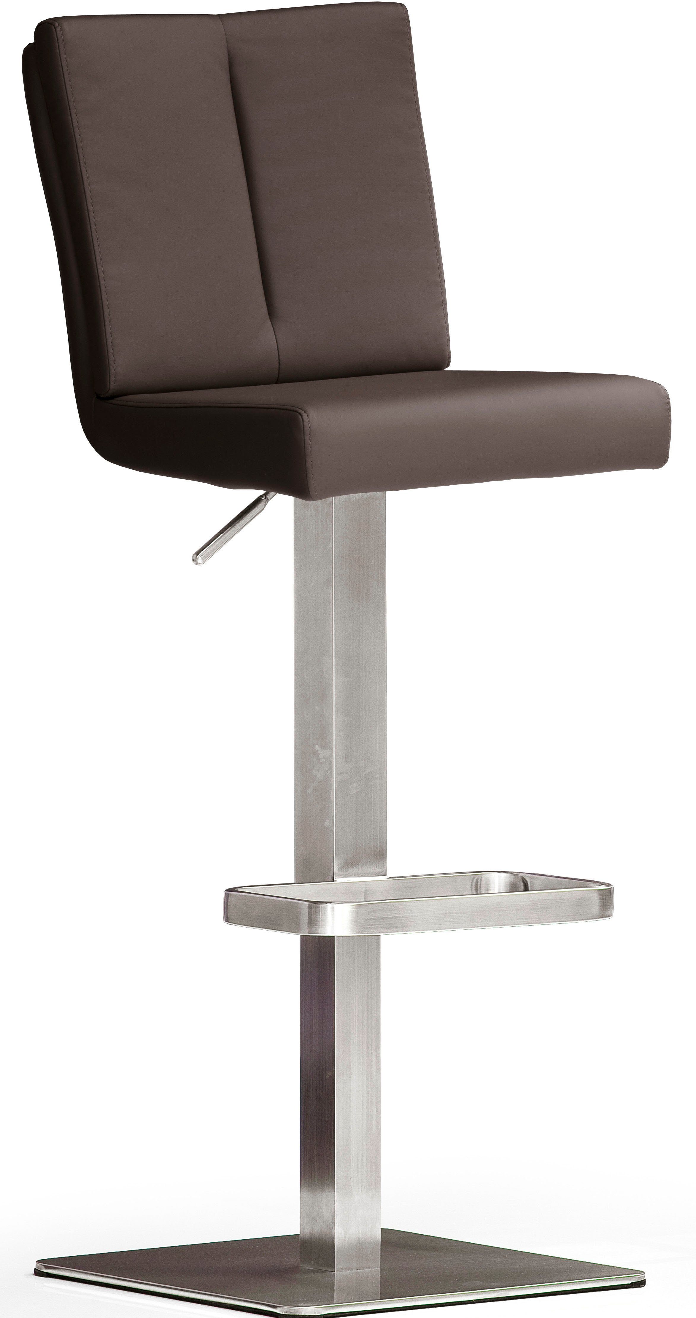 MCA furniture Bistrostuhl BARBECOOL Barhocker Bistrostuhl Tresenhocker, mit Rückenlehne, Bodenplatte eckig, 180°drehbar, Sitzhöhe von 56-81 cm