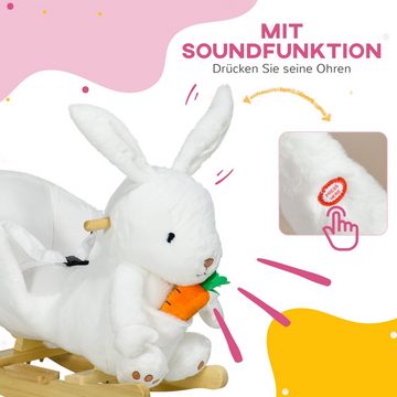 HOMCOM Schaukeltier Schaukelsitz mit Soundfunktion Babyschaukel für Kinder 1.5 bis 3 Jahre, (1 tlg), 60L x 33B x 50H cm