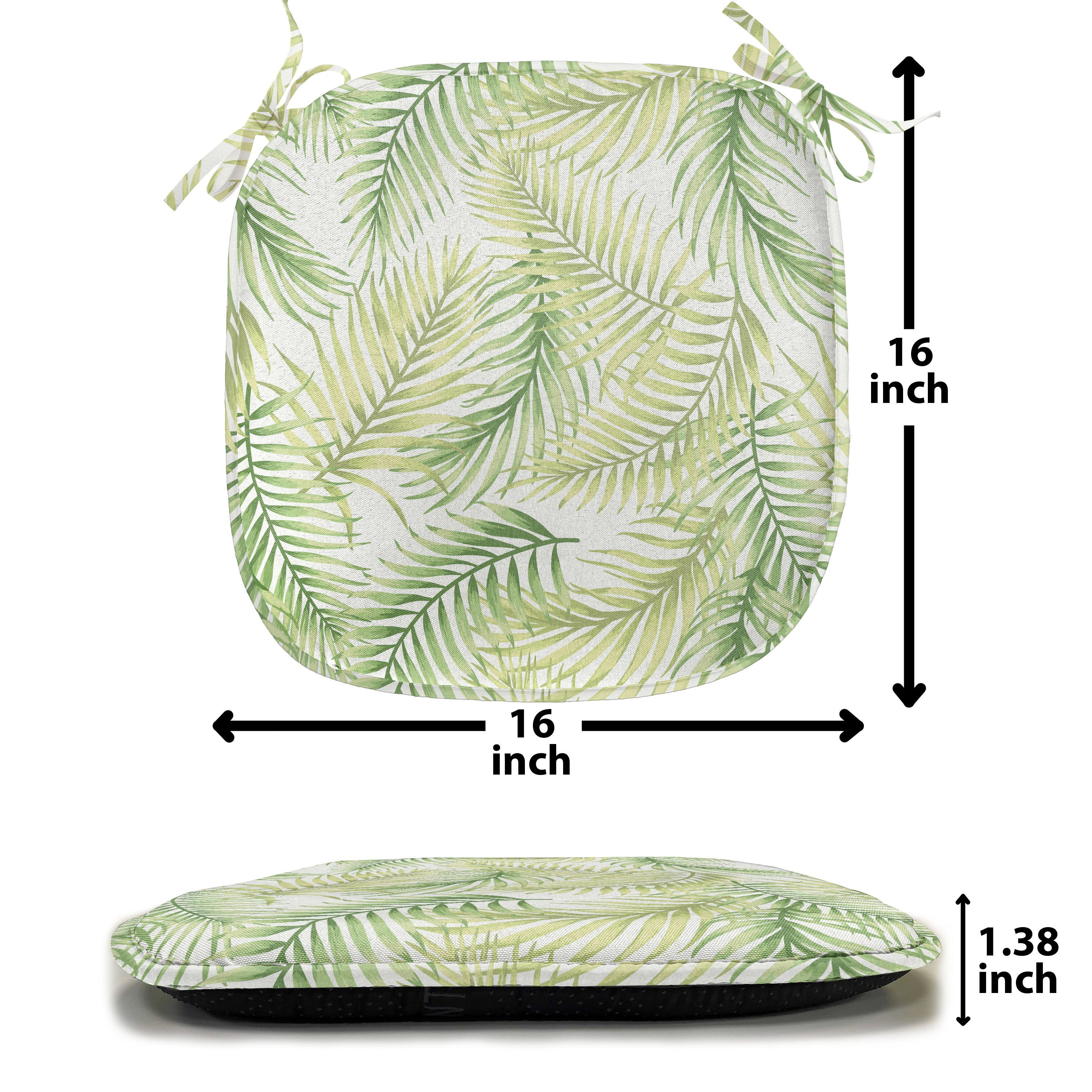 mit frische für Riemen Abakuhaus Umwelt Palmblatt Dekoratives wasserfestes Stuhlkissen Kissen Küchensitze,